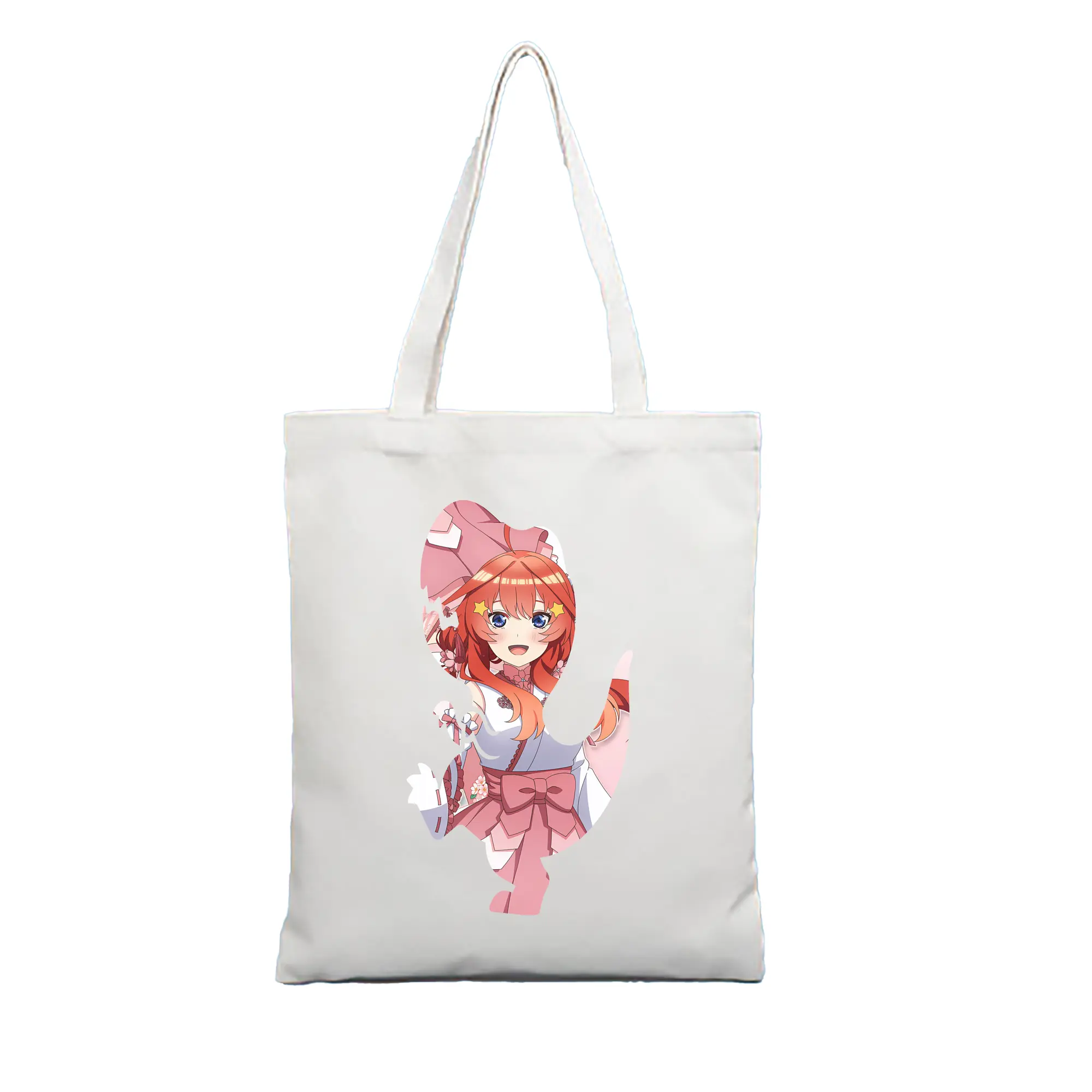 五等分の花嫁 グッズ 中野 五月 - 縦型キャンバス手提げバッグ（トートバッグ） ・ キャンバス素材 ・ ショッピング用 ・ 軽量 丈夫 お手入れ簡単