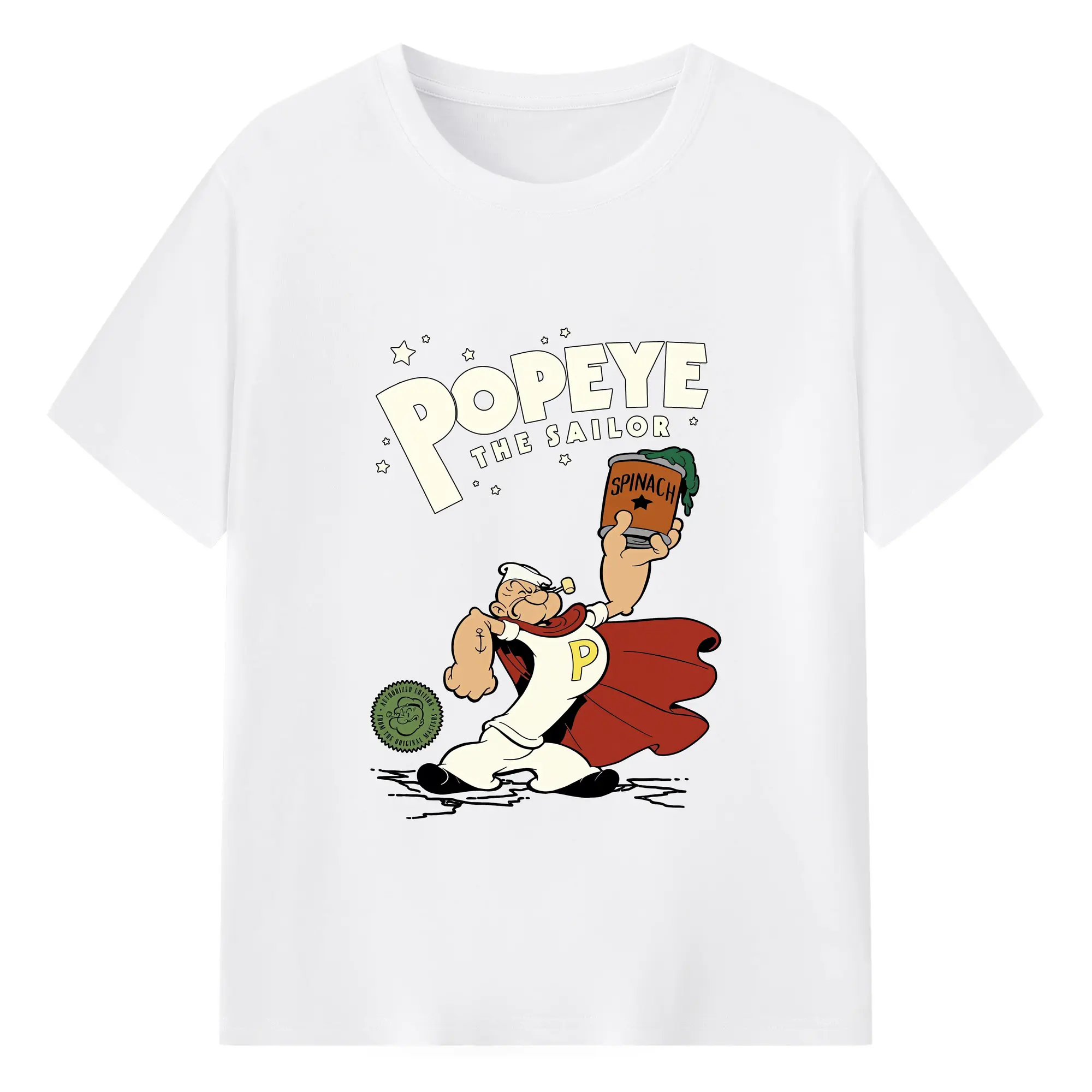 ポパイ グッズ ポパイ - 綿100％ 半袖Tシャツ ・ フロントプリント ・ 快適 通気性 ・ 日常使い 散歩 スポーツ用