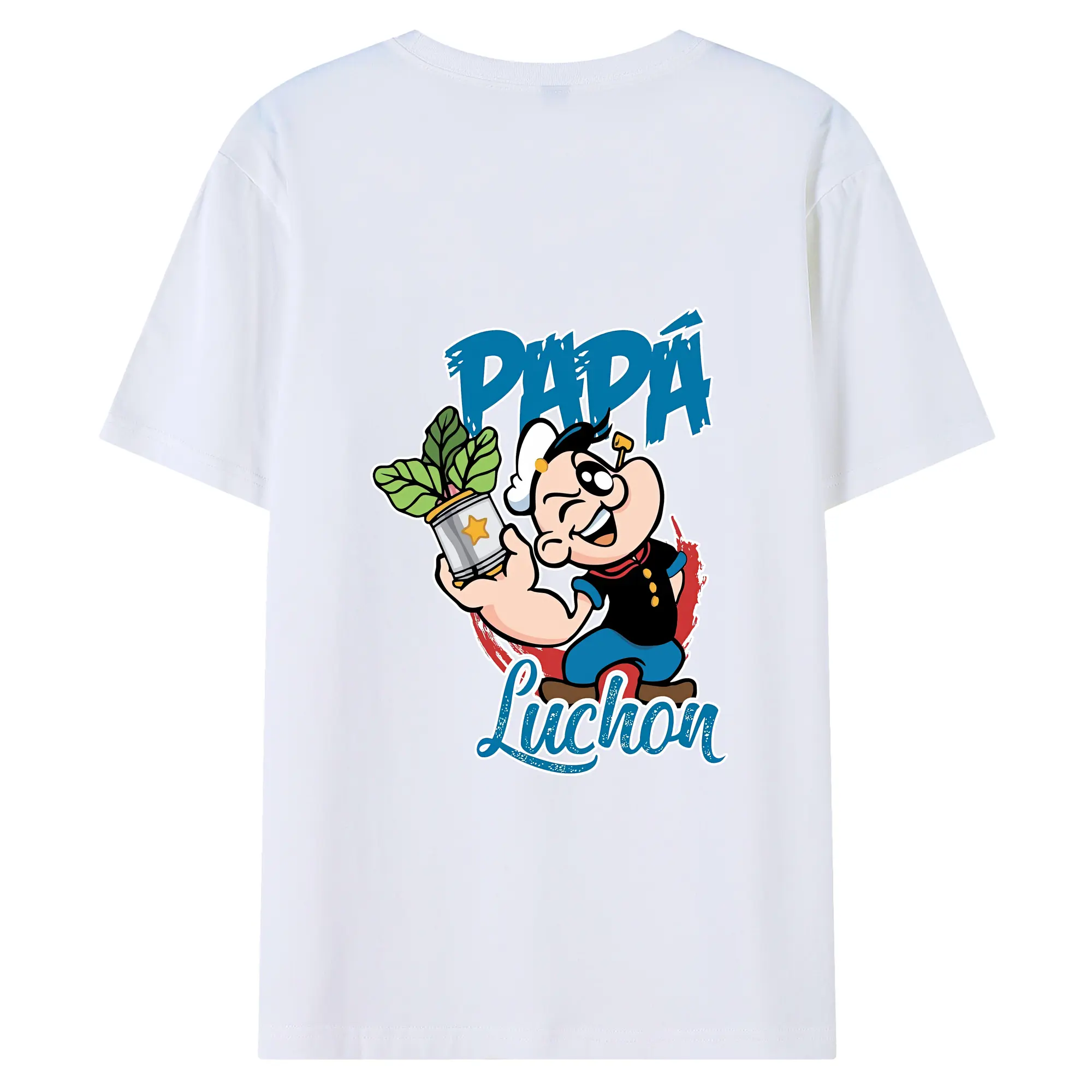 ポパイ グッズ ポパイ - 綿100％ 半袖Tシャツ ・ バックプリント ・ 快適 通気性 ・ 日常使い 散歩 スポーツ用