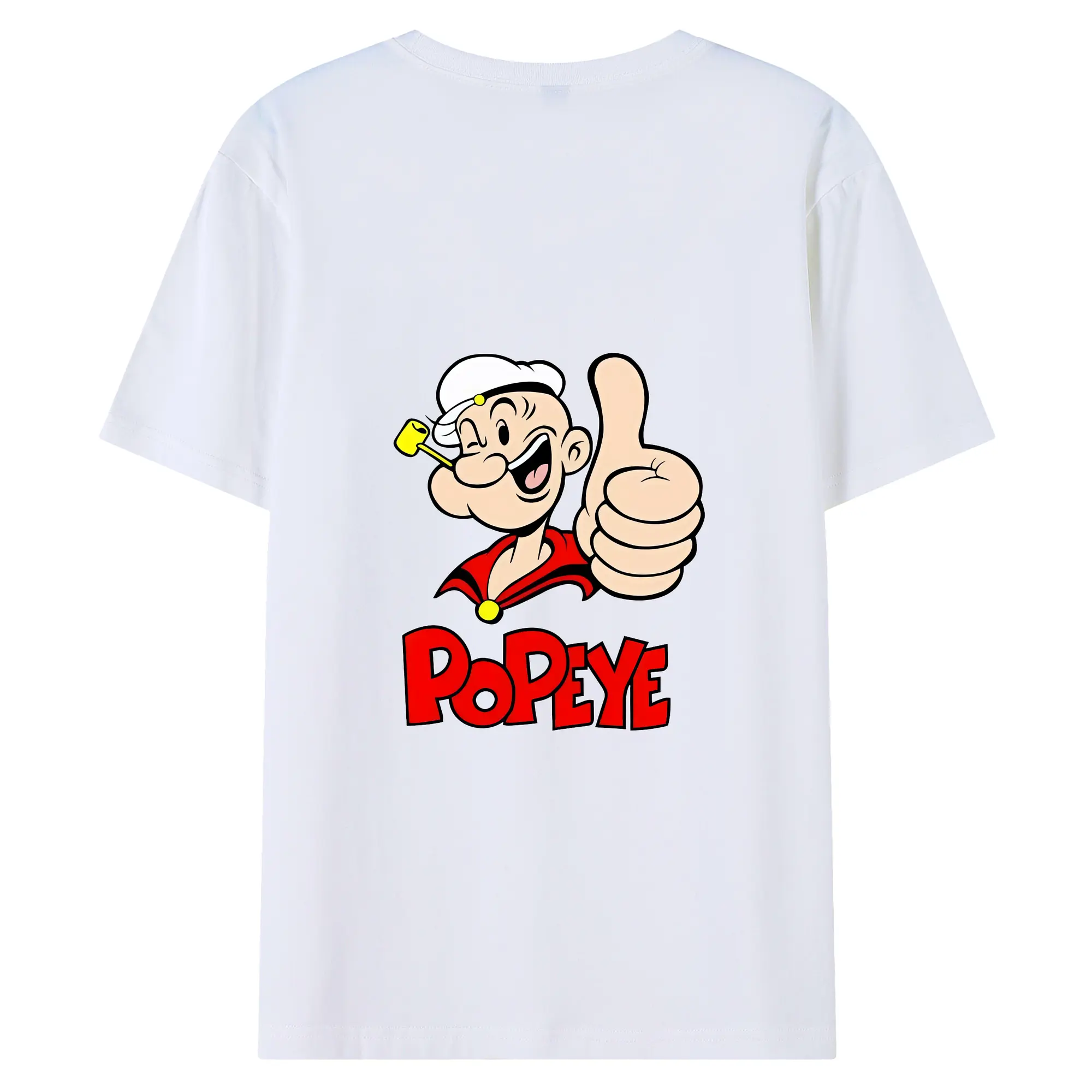 ポパイ グッズ ポパイ - 綿100％ 半袖Tシャツ ・ バックプリント ・ 快適 通気性 ・ 日常使い 散歩 スポーツ用