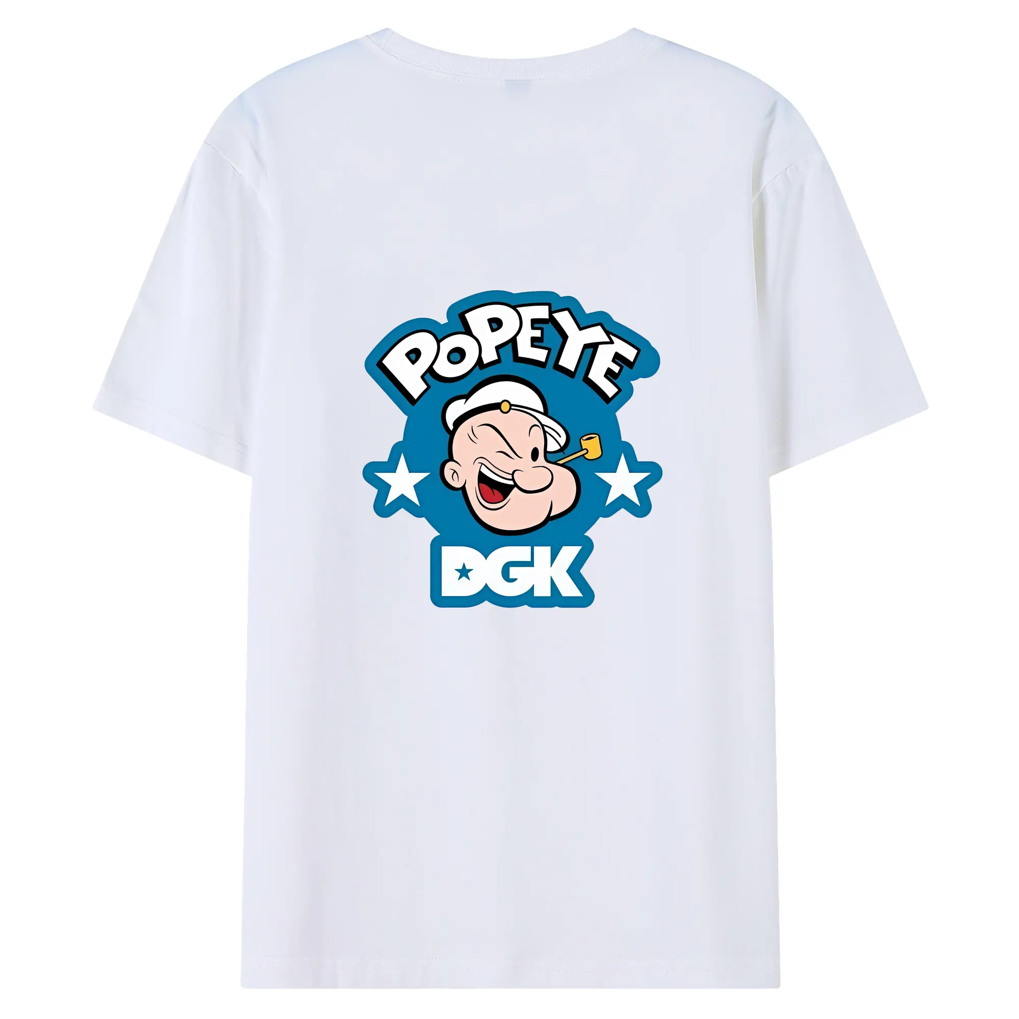 ポパイ グッズ ポパイ - 綿100％ 半袖Tシャツ ・ バックプリント ・ 快適 通気性 ・ 日常使い 散歩 スポーツ用