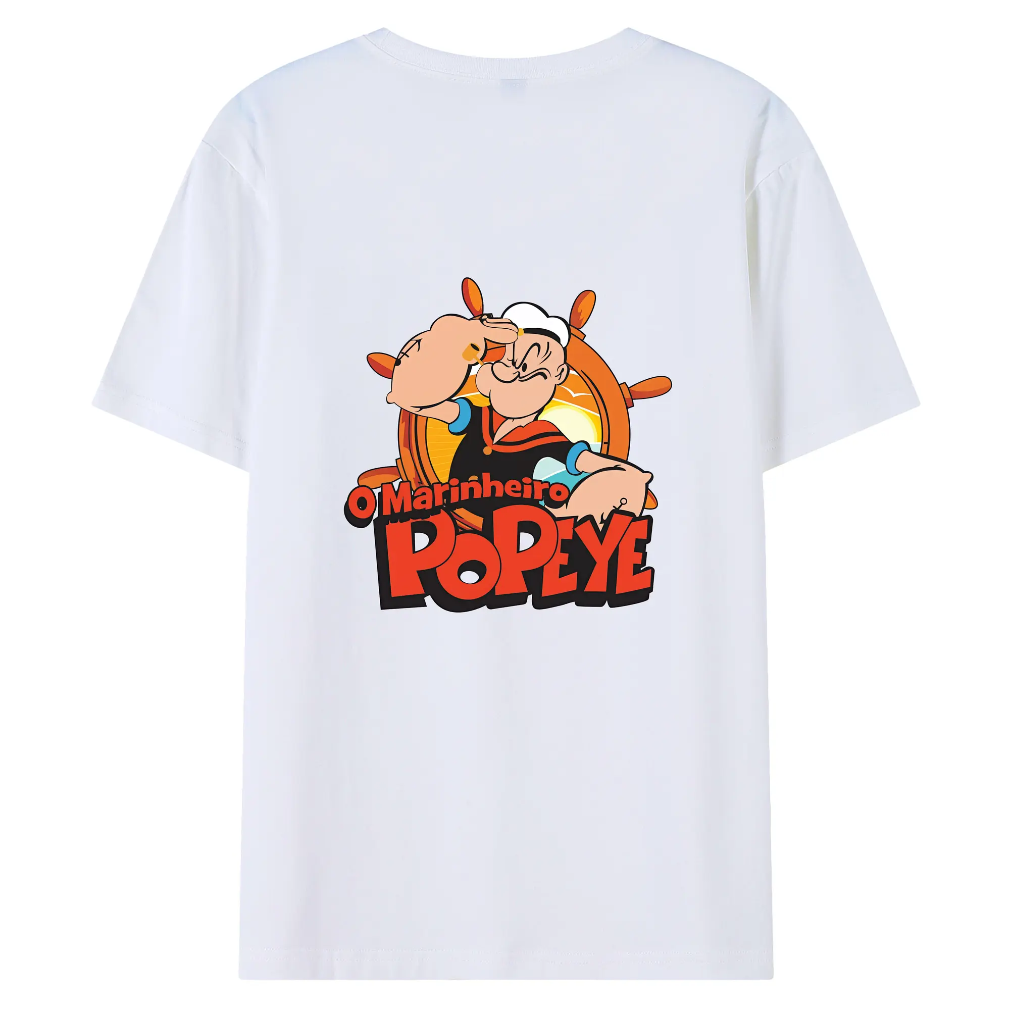 ポパイ グッズ ポパイ - 綿100％ 半袖Tシャツ ・ バックプリント ・ 快適 通気性 ・ 日常使い 散歩 スポーツ用