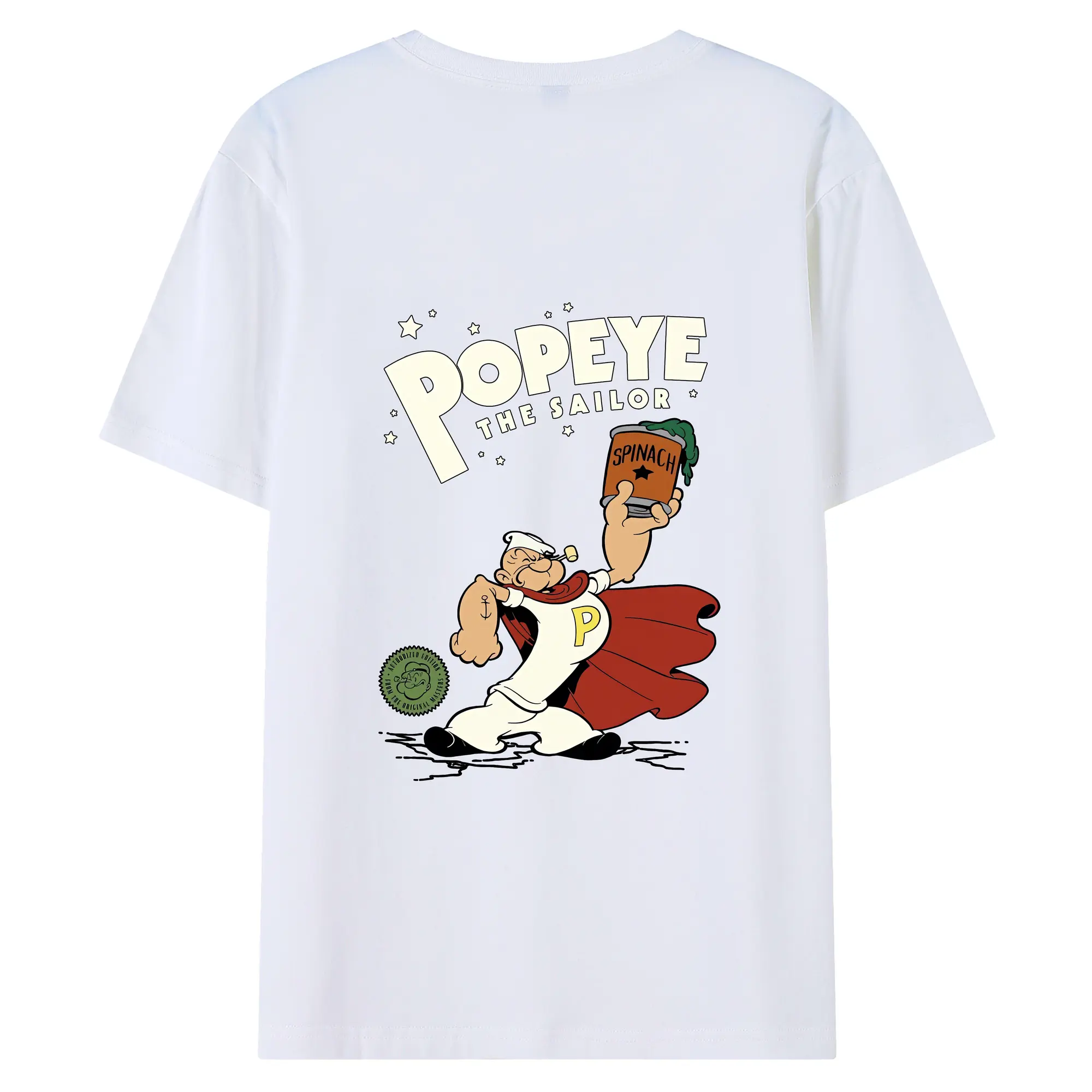 ポパイ グッズ ポパイ - 綿100％ 半袖Tシャツ ・ バックプリント ・ 快適 通気性 ・ 日常使い 散歩 スポーツ用