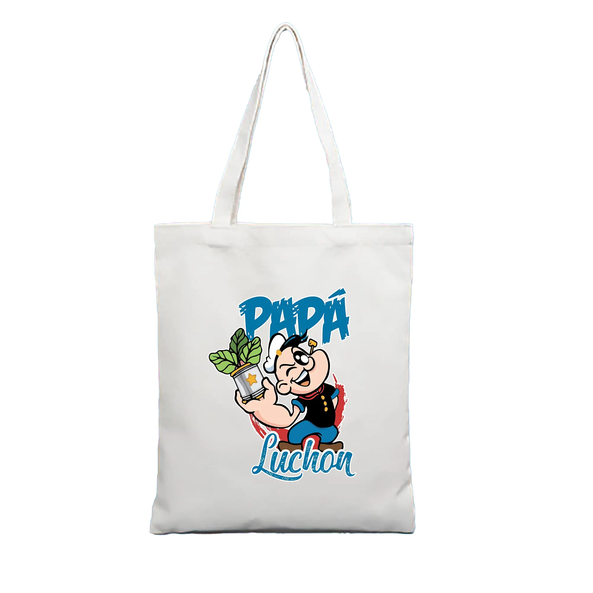 ポパイ グッズ ポパイ - 縦型キャンバス手提げバッグ（トートバッグ） ・ キャンバス素材 ・ ショッピング用 ・ 軽量 丈夫 お手入れ簡単