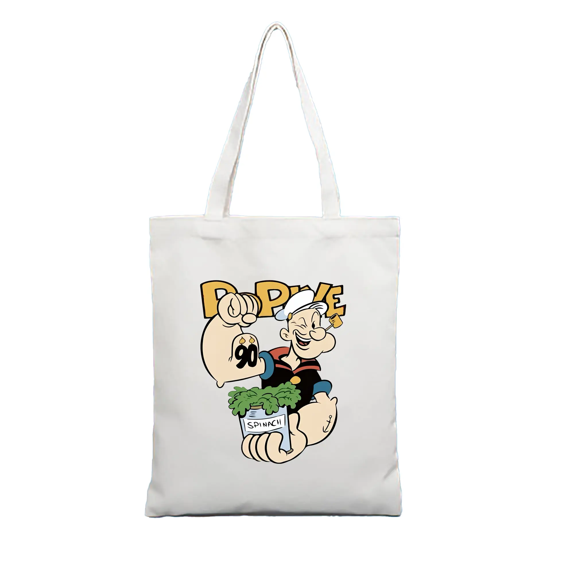 ポパイ グッズ ポパイ - 縦型キャンバス手提げバッグ（トートバッグ） ・ キャンバス素材 ・ ショッピング用 ・ 軽量 丈夫 お手入れ簡単