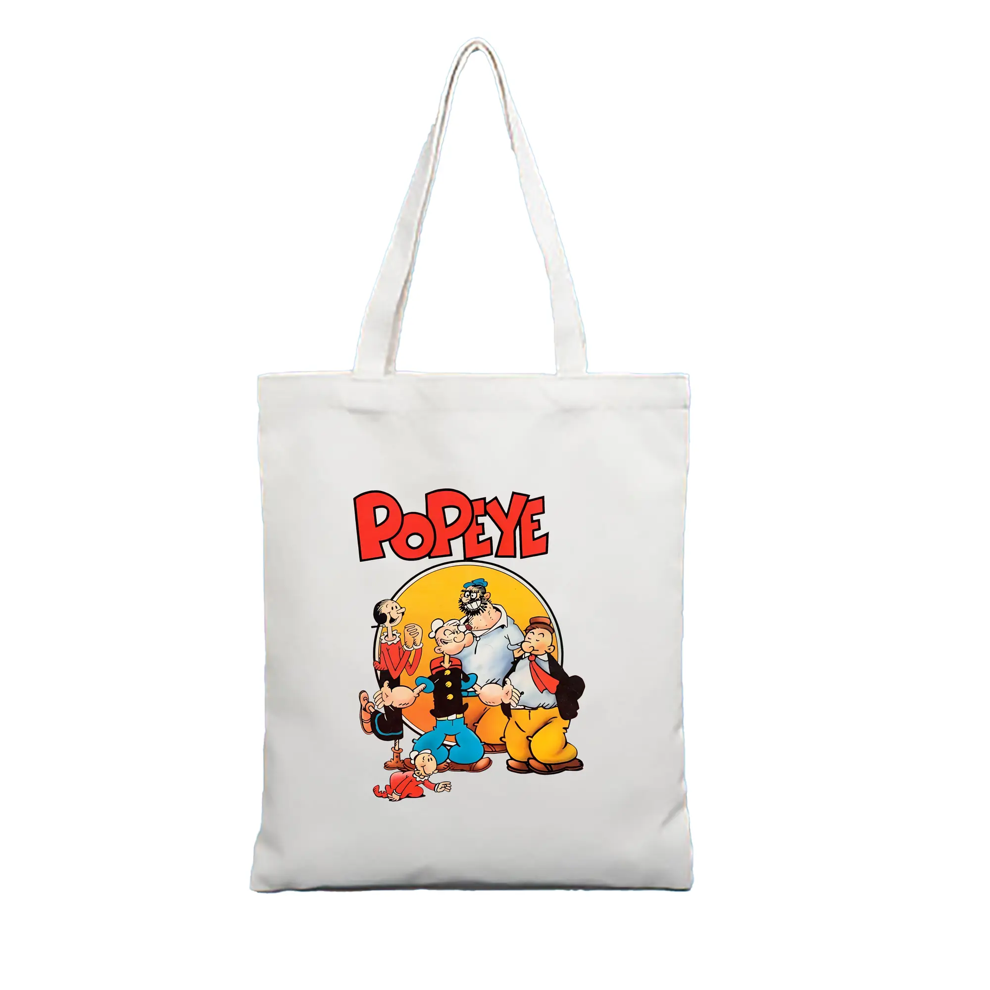 ポパイ グッズ ポパイ - 縦型キャンバス手提げバッグ（トートバッグ） ・ キャンバス素材 ・ ショッピング用 ・ 軽量 丈夫 お手入れ簡単