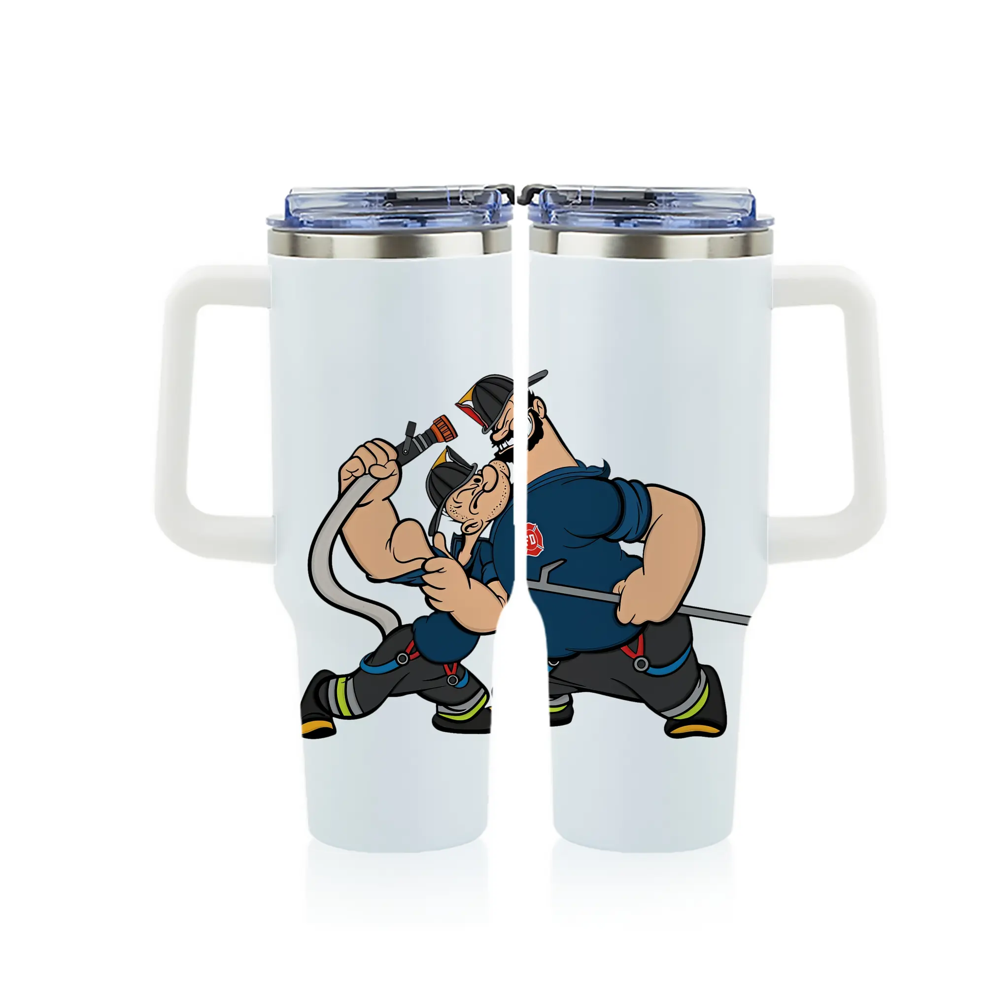 ポパイ グッズ ブルート - 1200mL フルプリント車用タンブラー ・ 304ステンレス 内側 ・ 201ステンレス 外側 ・ 保温 保冷 ・ 通勤 ドライブ アウトドア用