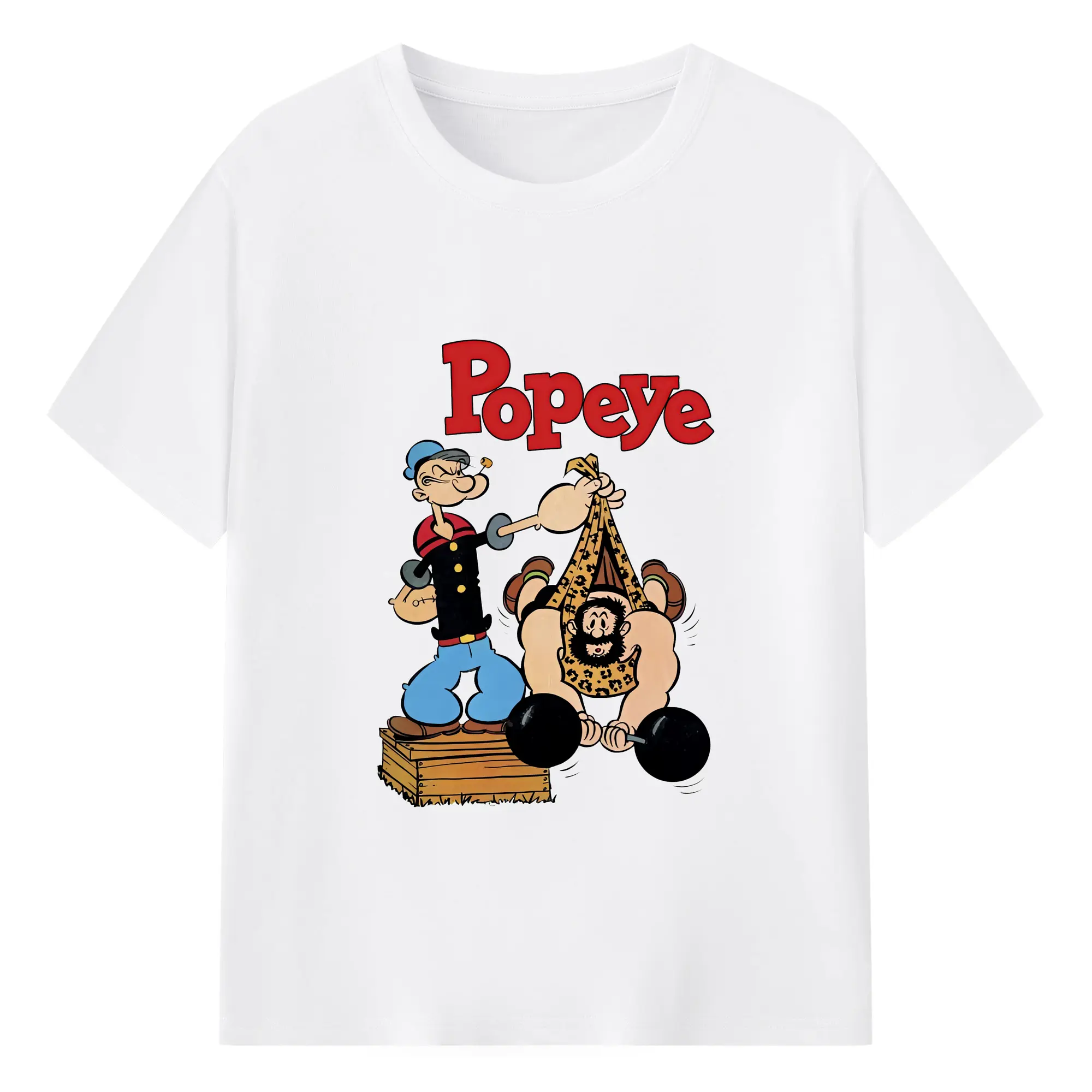 ポパイ グッズ ブルート - 綿100％ 半袖Tシャツ ・ フロントプリント ・ 快適 通気性 ・ 日常使い 散歩 スポーツ用