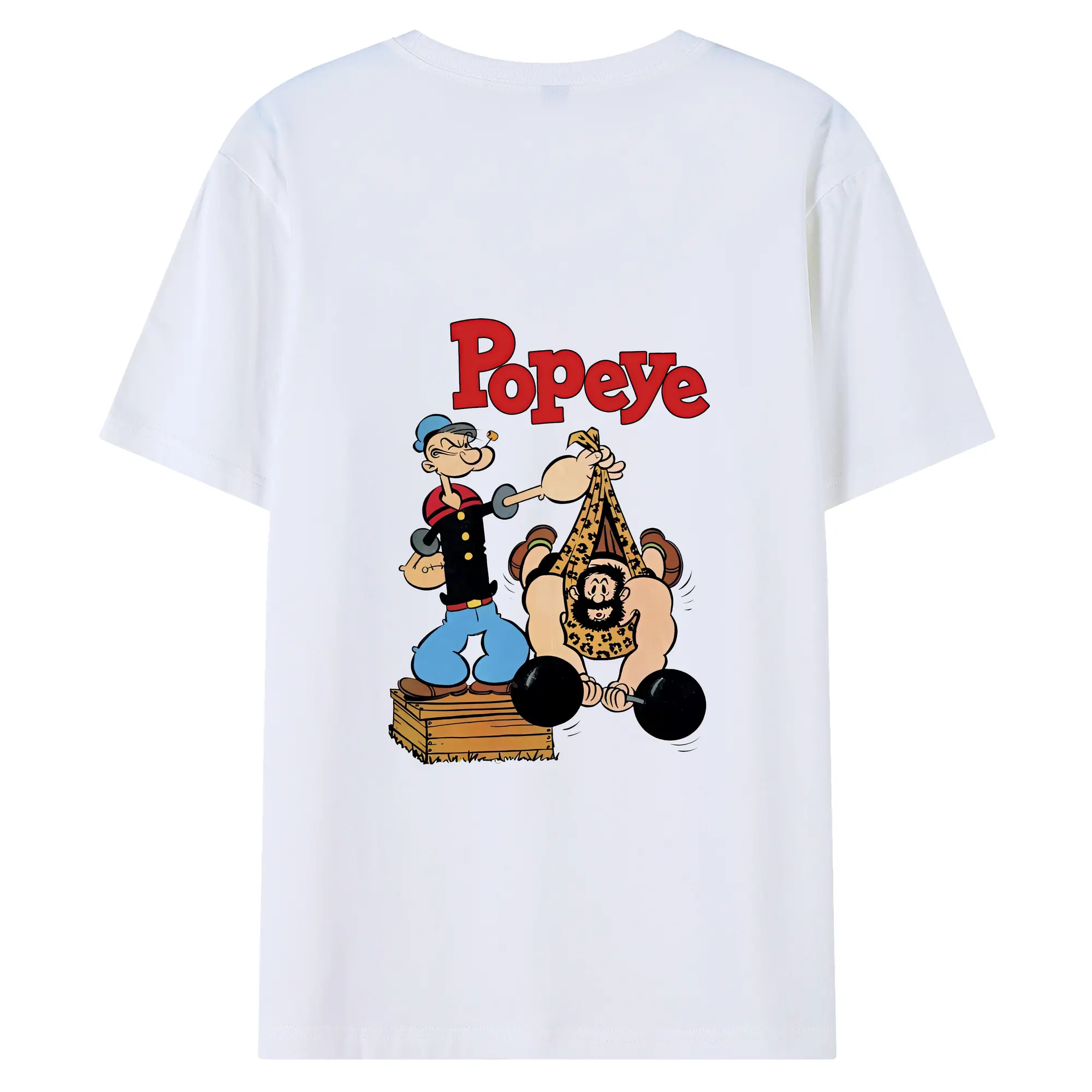 ポパイ グッズ ブルート - 綿100％ 半袖Tシャツ ・ バックプリント ・ 快適 通気性 ・ 日常使い 散歩 スポーツ用