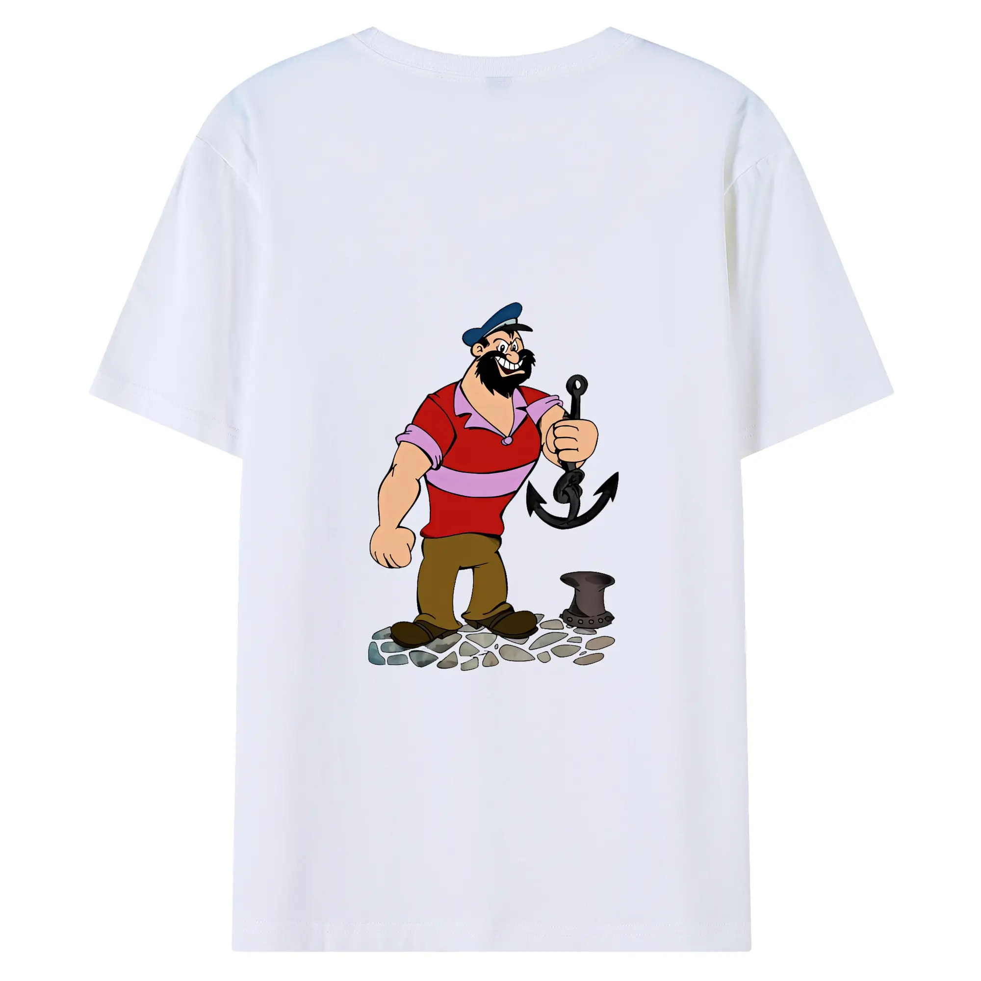 ポパイ グッズ ブルート - 綿100％ 半袖Tシャツ ・ バックプリント ・ 快適 通気性 ・ 日常使い 散歩 スポーツ用