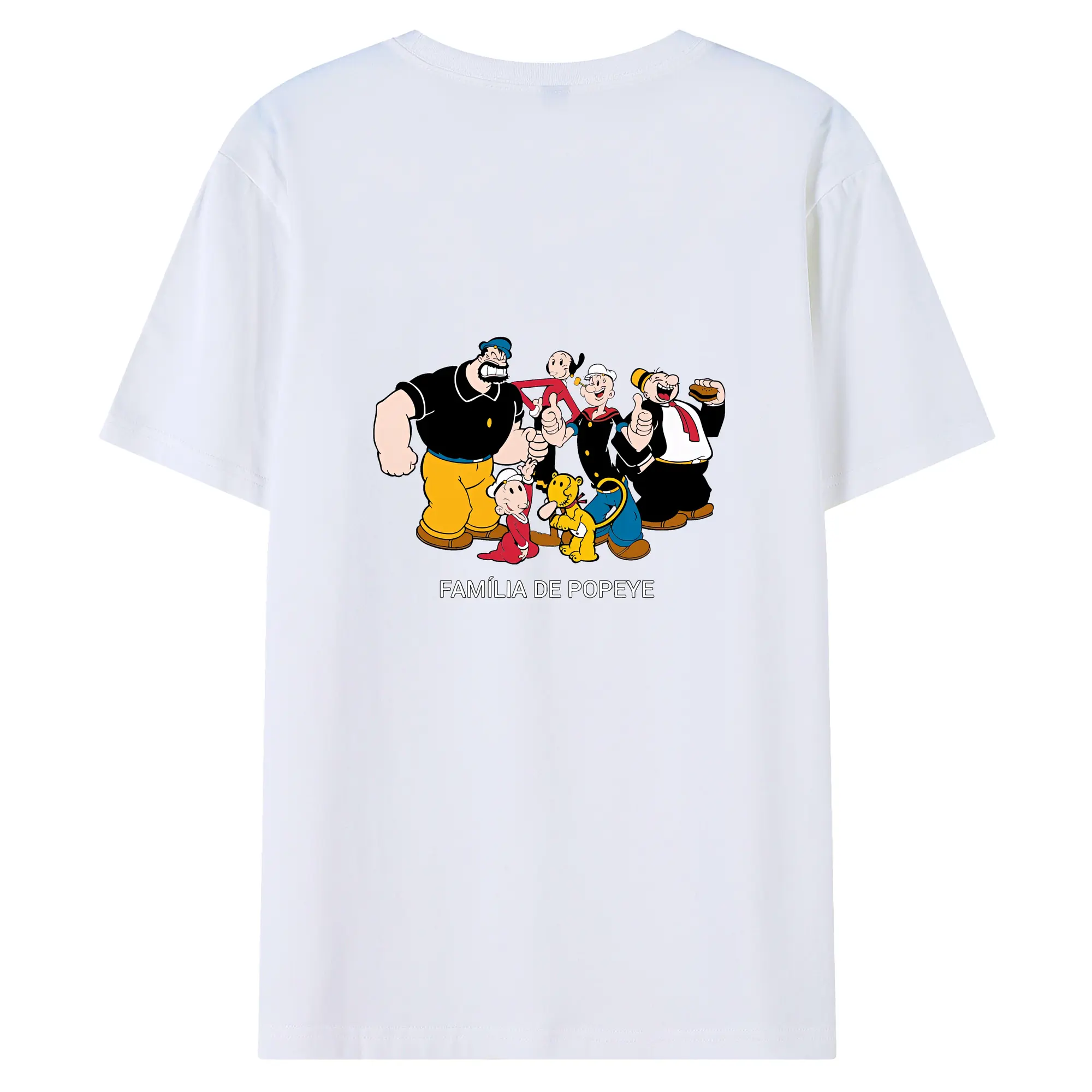 ポパイ グッズ ブルート - 綿100％ 半袖Tシャツ ・ バックプリント ・ 快適 通気性 ・ 日常使い 散歩 スポーツ用