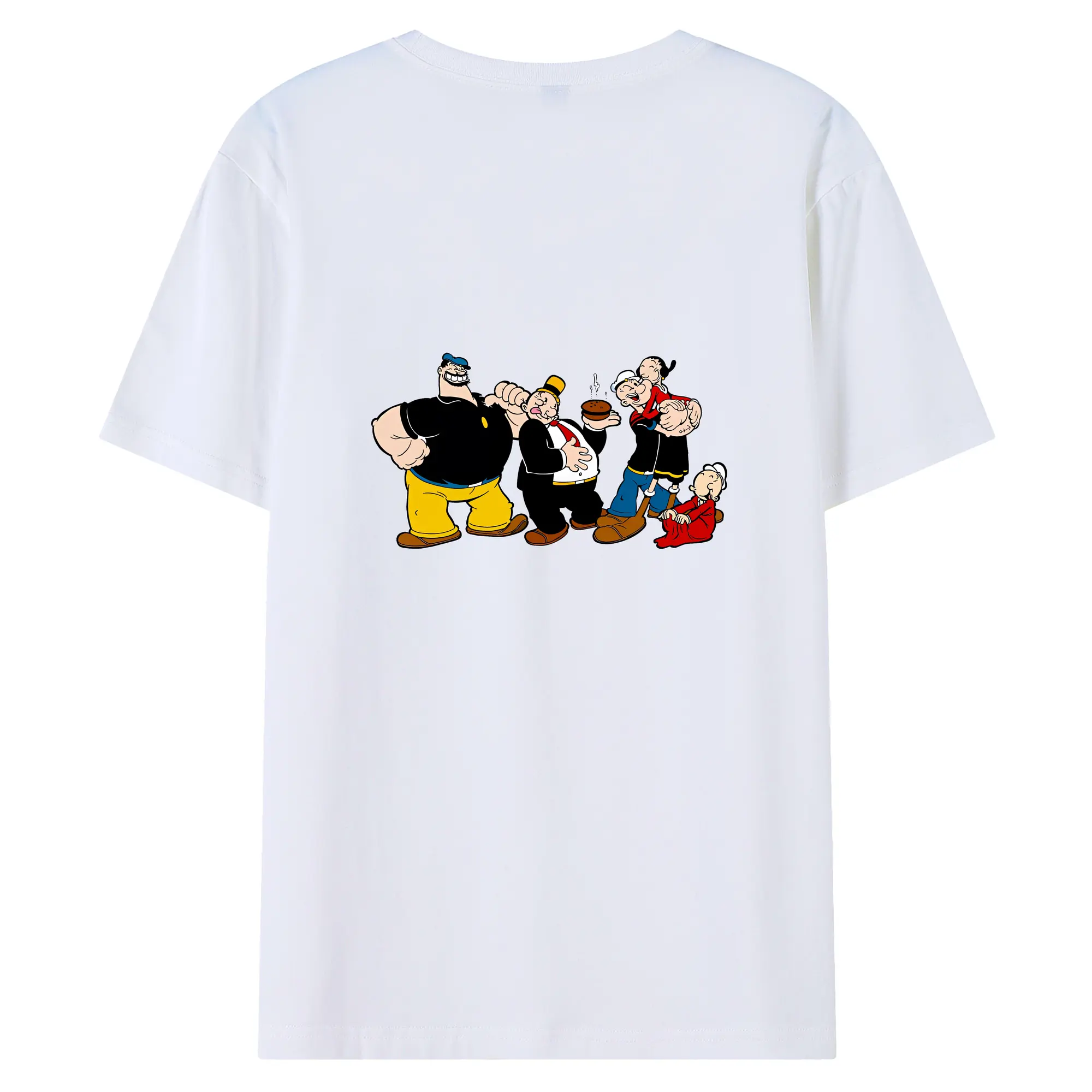 ポパイ グッズ ブルート - 綿100％ 半袖Tシャツ ・ バックプリント ・ 快適 通気性 ・ 日常使い 散歩 スポーツ用