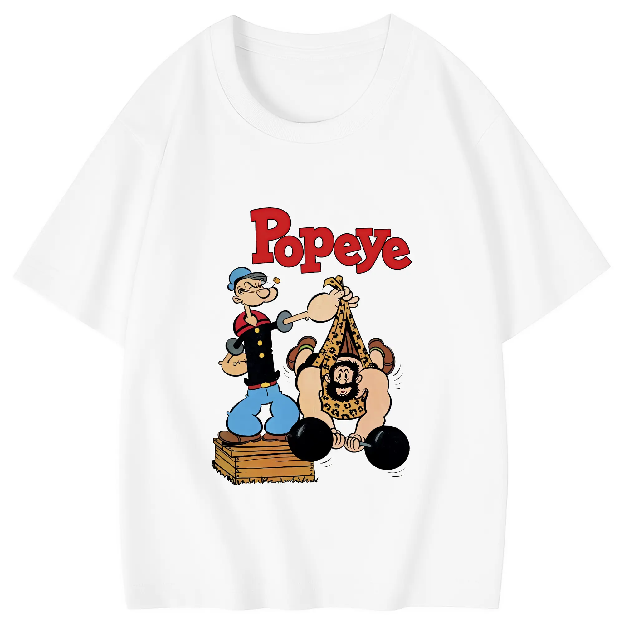 ポパイ グッズ ブルート - 綿100％ キッズTシャツ ・ フロントプリント ・ 快適 通気性 ・ スポーツ カジュアル 散歩用