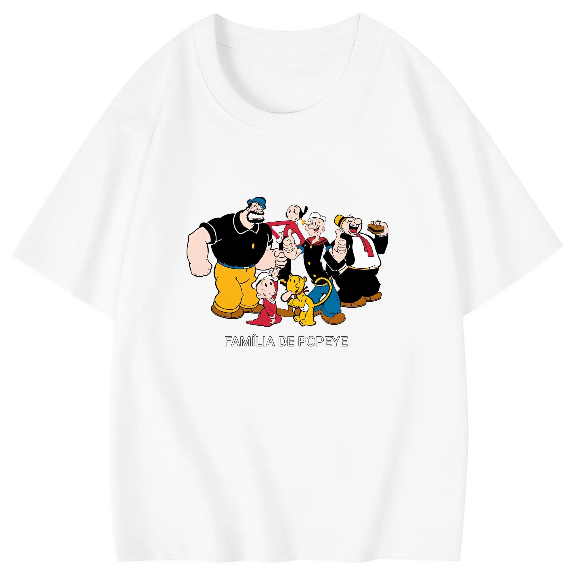 ポパイ グッズ ブルート - 綿100％ キッズTシャツ ・ フロントプリント ・ 快適 通気性 ・ スポーツ カジュアル 散歩用