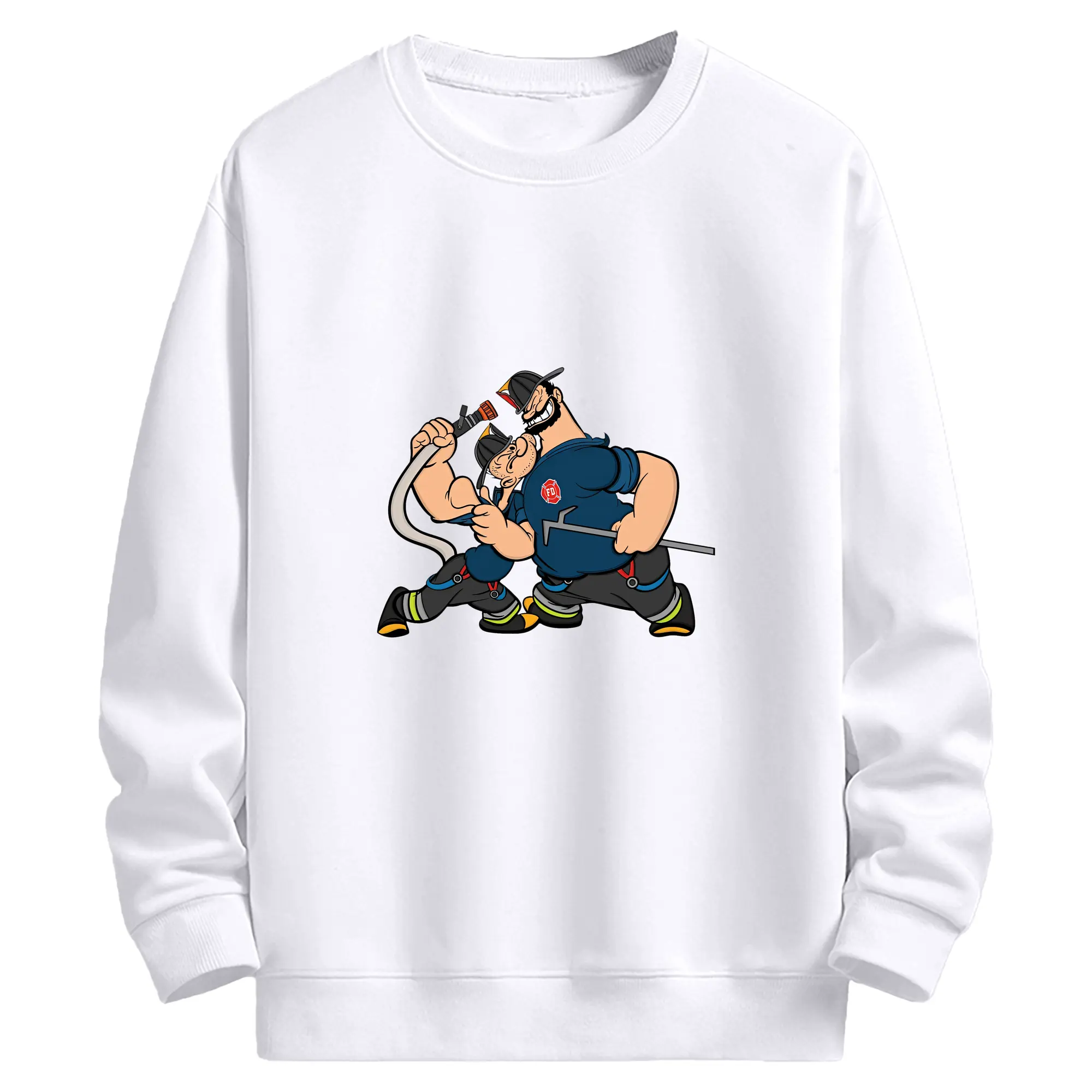 ポパイ グッズ ブルート - 高品質 クルーネック スウェット ・ コットン59％ ポリエステル41％ ・ ユニセックス 長袖 トレーナー ・ カジュアル デイリー スポーツ 散歩用