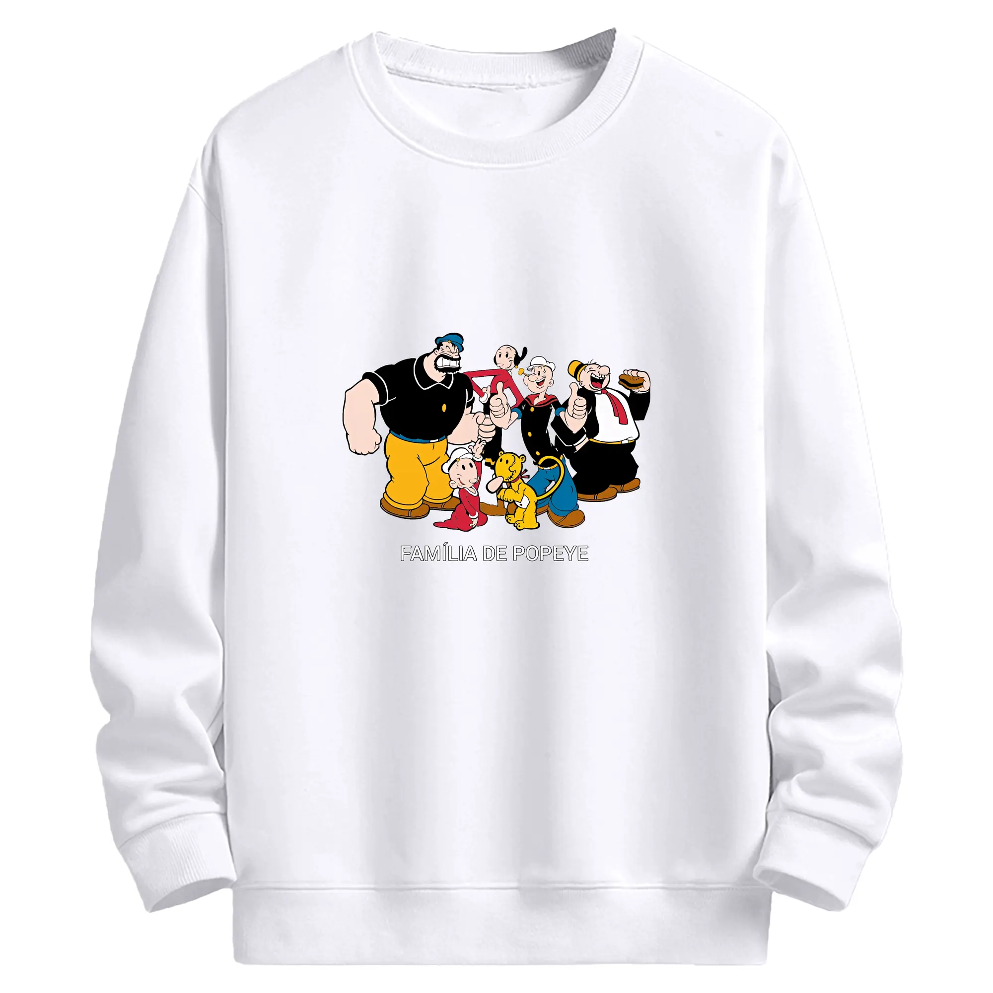 ポパイ グッズ ブルート - 高品質 クルーネック スウェット ・ コットン59％ ポリエステル41％ ・ ユニセックス 長袖 トレーナー ・ カジュアル デイリー スポーツ 散歩用