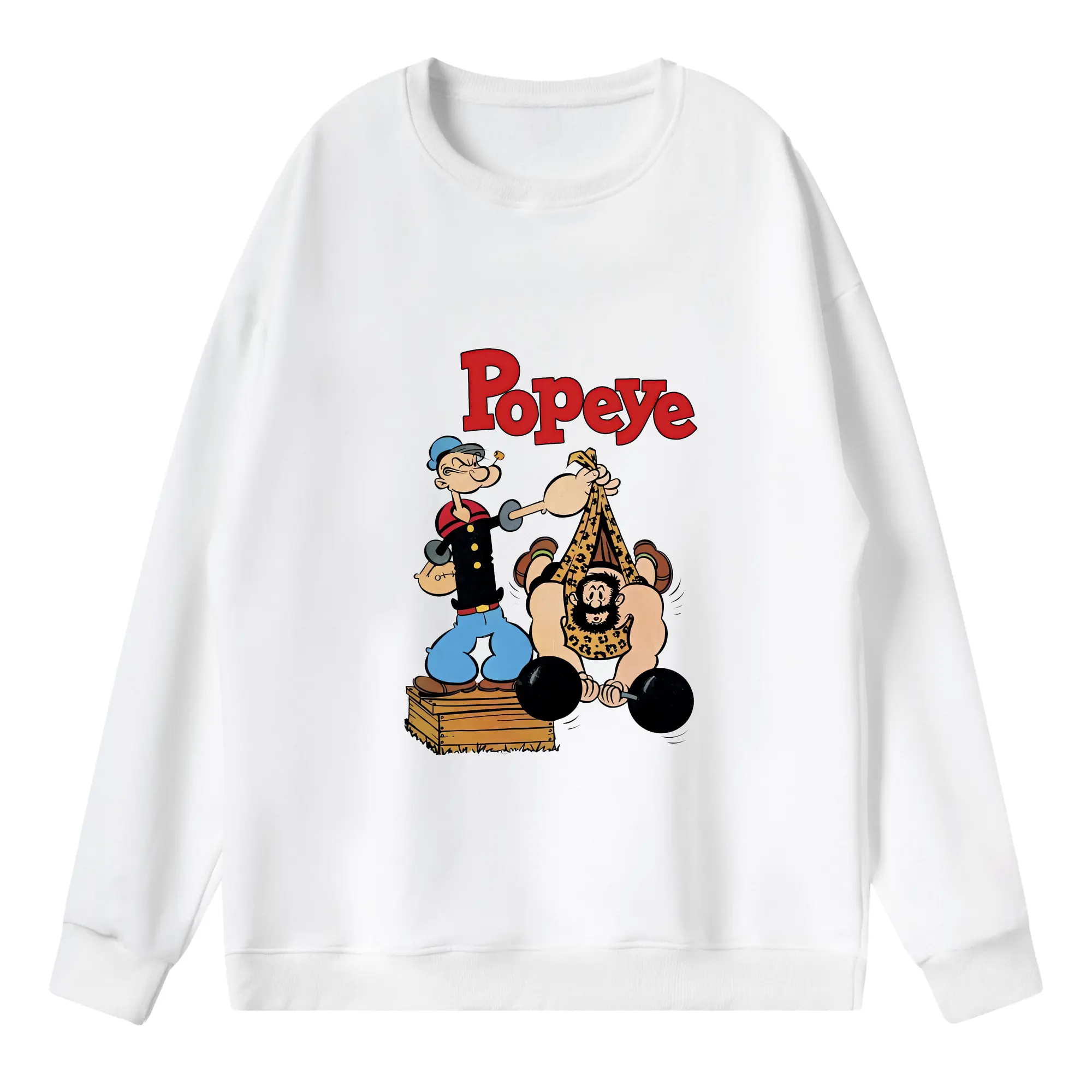 ポパイ グッズ ブルート - 薄手 クルーネック スウェット 裏毛260g · ポリエステル 春秋向け カジュアル 男女兼用 · トレーナー デイリー スポーツ 散歩に最適