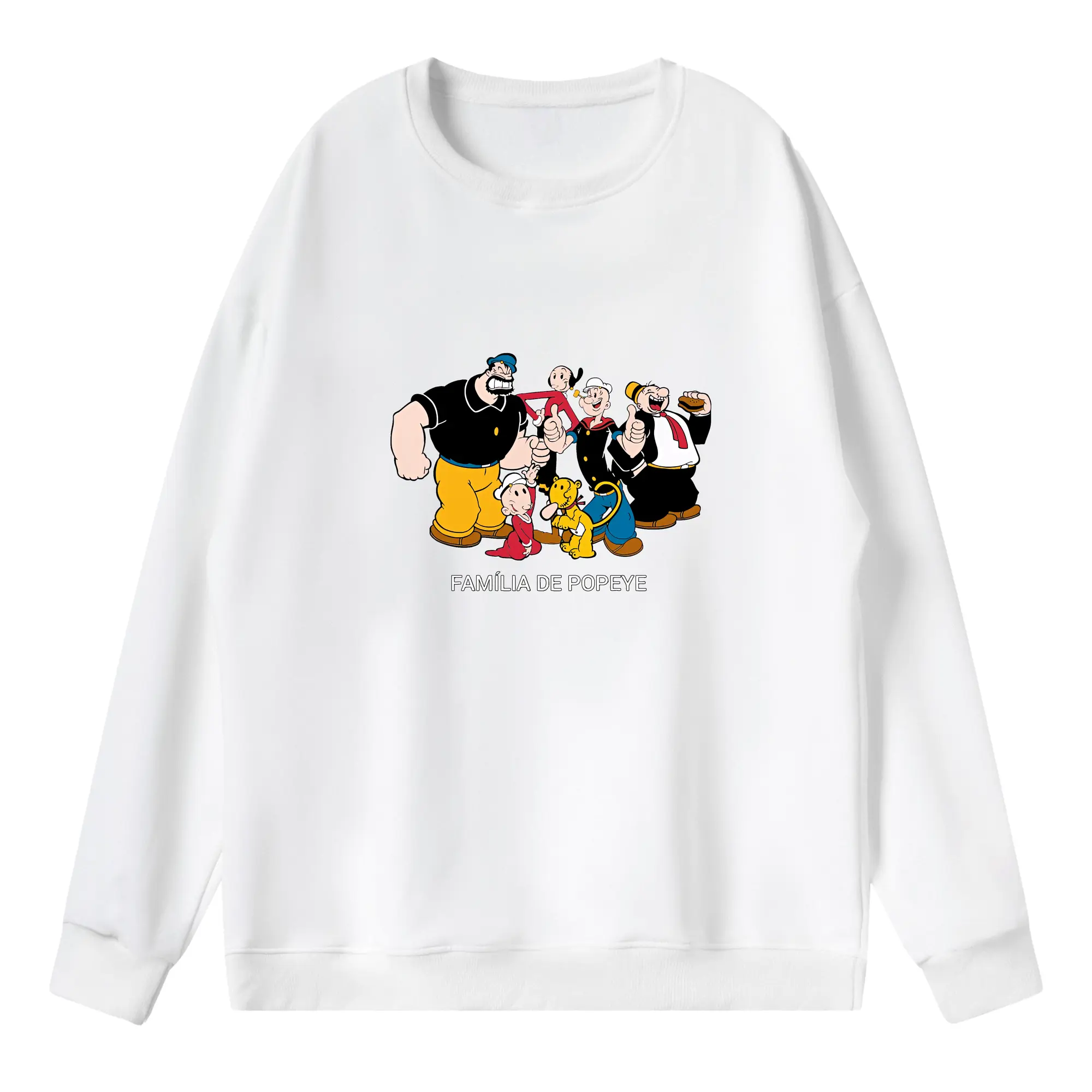 ポパイ グッズ ブルート - 薄手 クルーネック スウェット 裏毛260g · ポリエステル 春秋向け カジュアル 男女兼用 · トレーナー デイリー スポーツ 散歩に最適