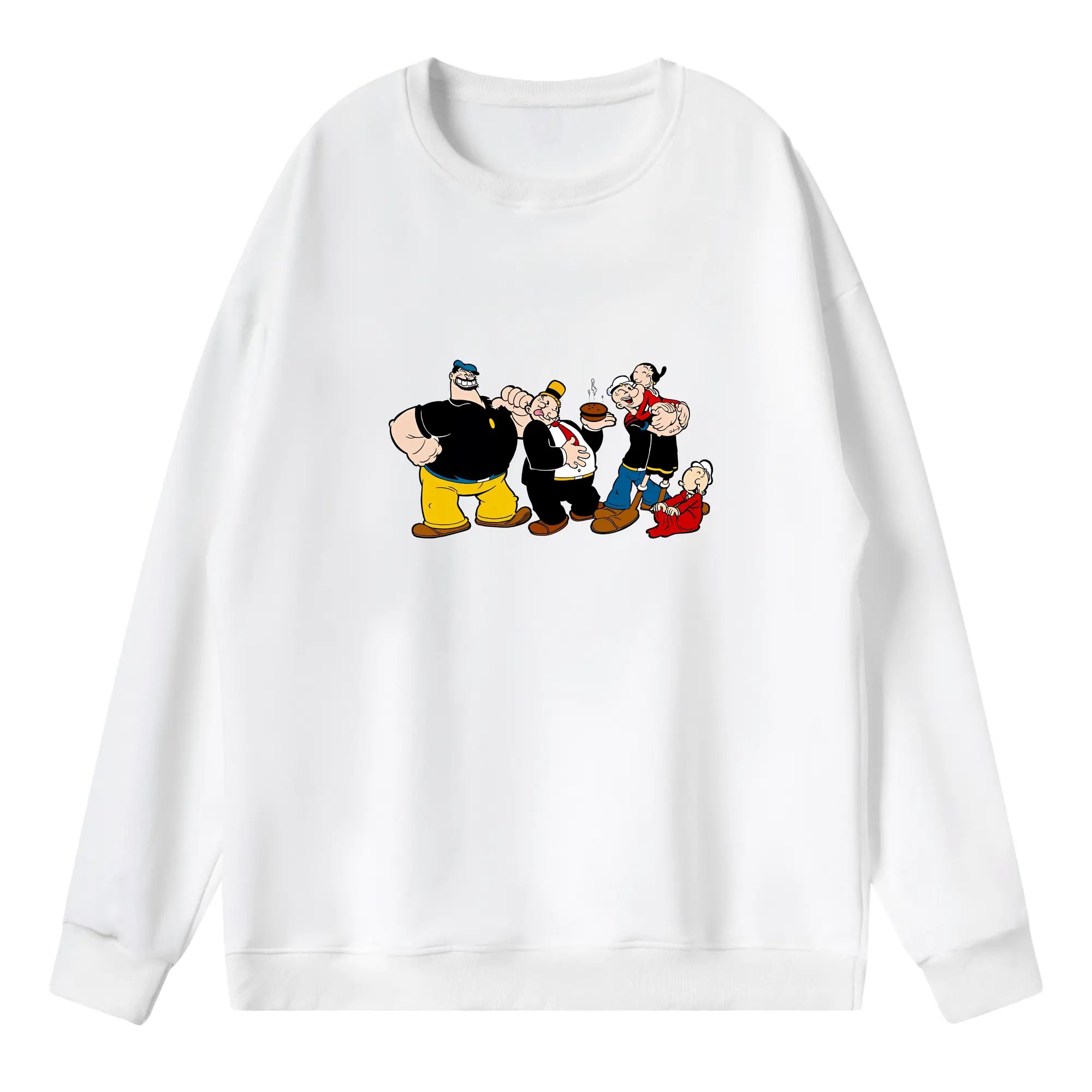 ポパイ グッズ ブルート - 薄手 クルーネック スウェット 裏毛260g · ポリエステル 春秋向け カジュアル 男女兼用 · トレーナー デイリー スポーツ 散歩に最適