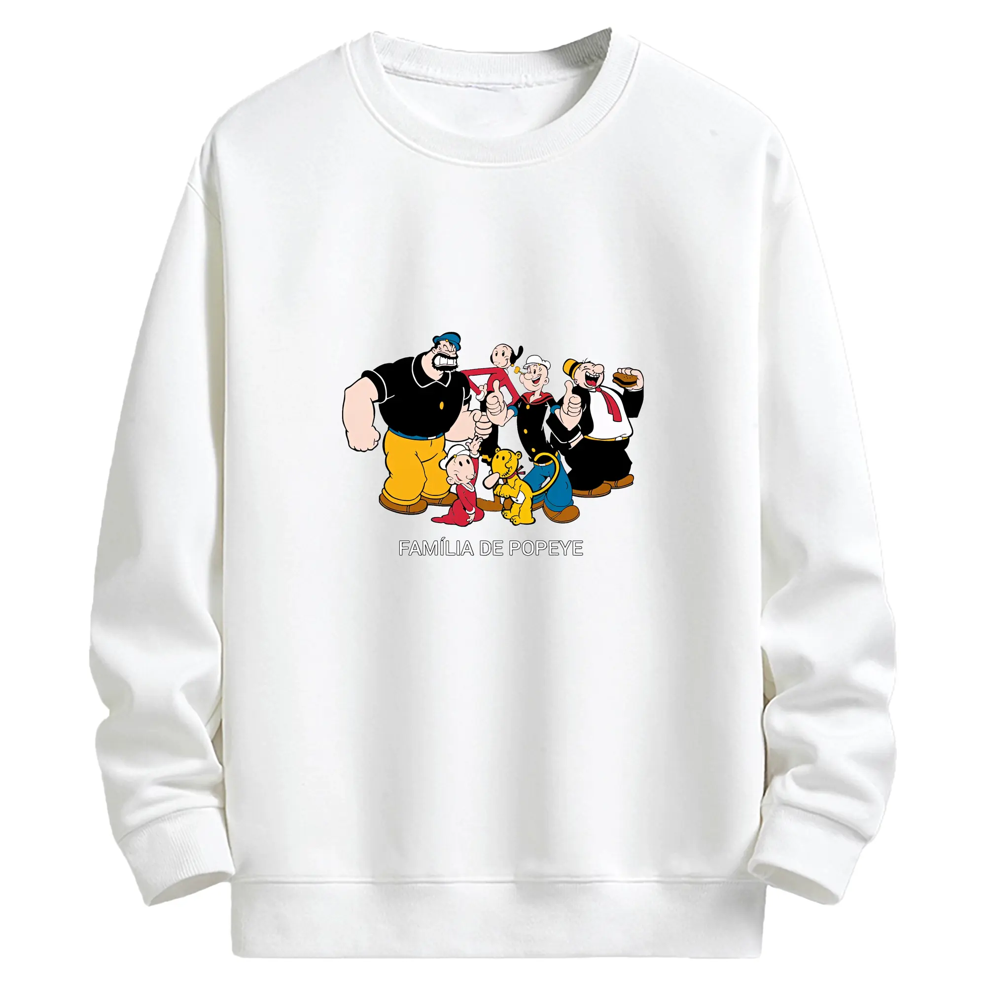 ポパイ グッズ ブルート - キッズ クルーネックスウェットシャツ ・ フロントプリント ・ 綿80％ ポリエステル20％ ・ 快適 通学 スポーツ 日常使い お散歩用