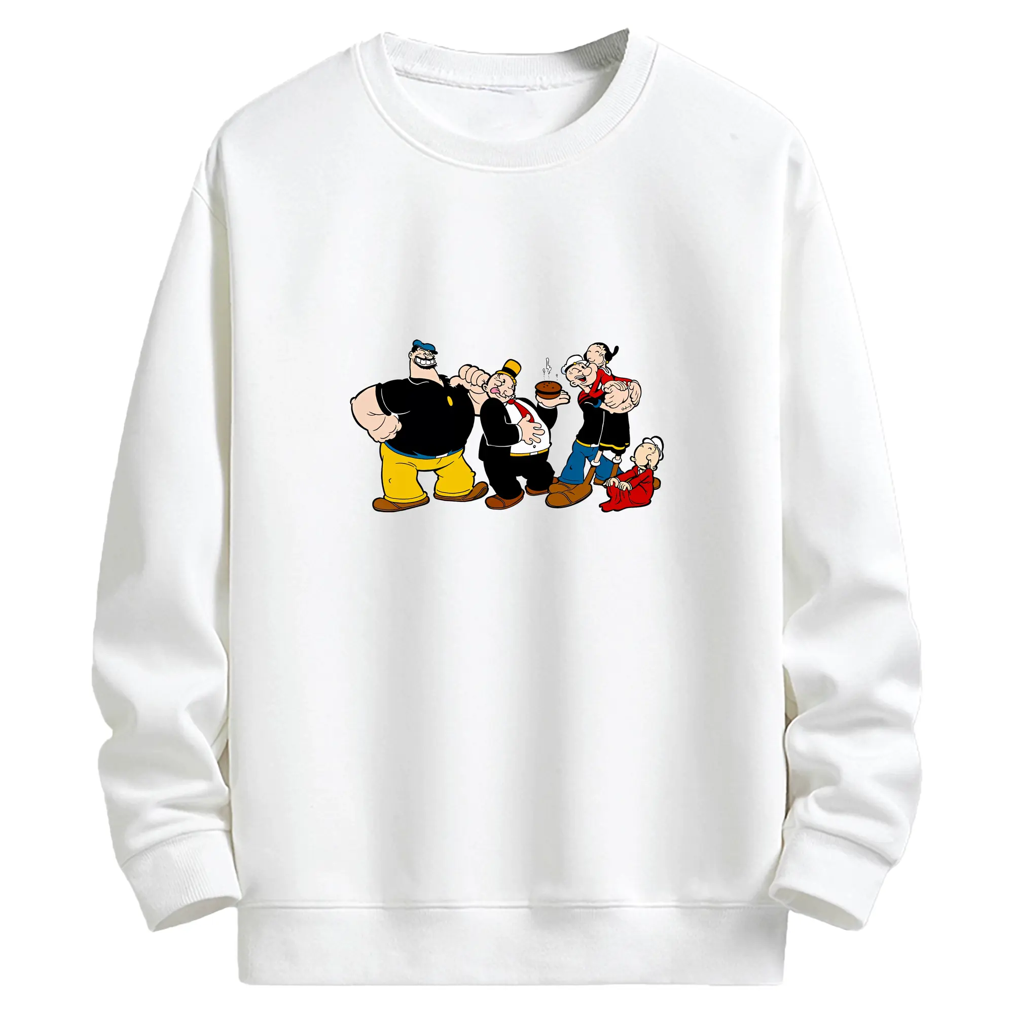 ポパイ グッズ ブルート - キッズ クルーネックスウェットシャツ ・ フロントプリント ・ 綿80％ ポリエステル20％ ・ 快適 通学 スポーツ 日常使い お散歩用