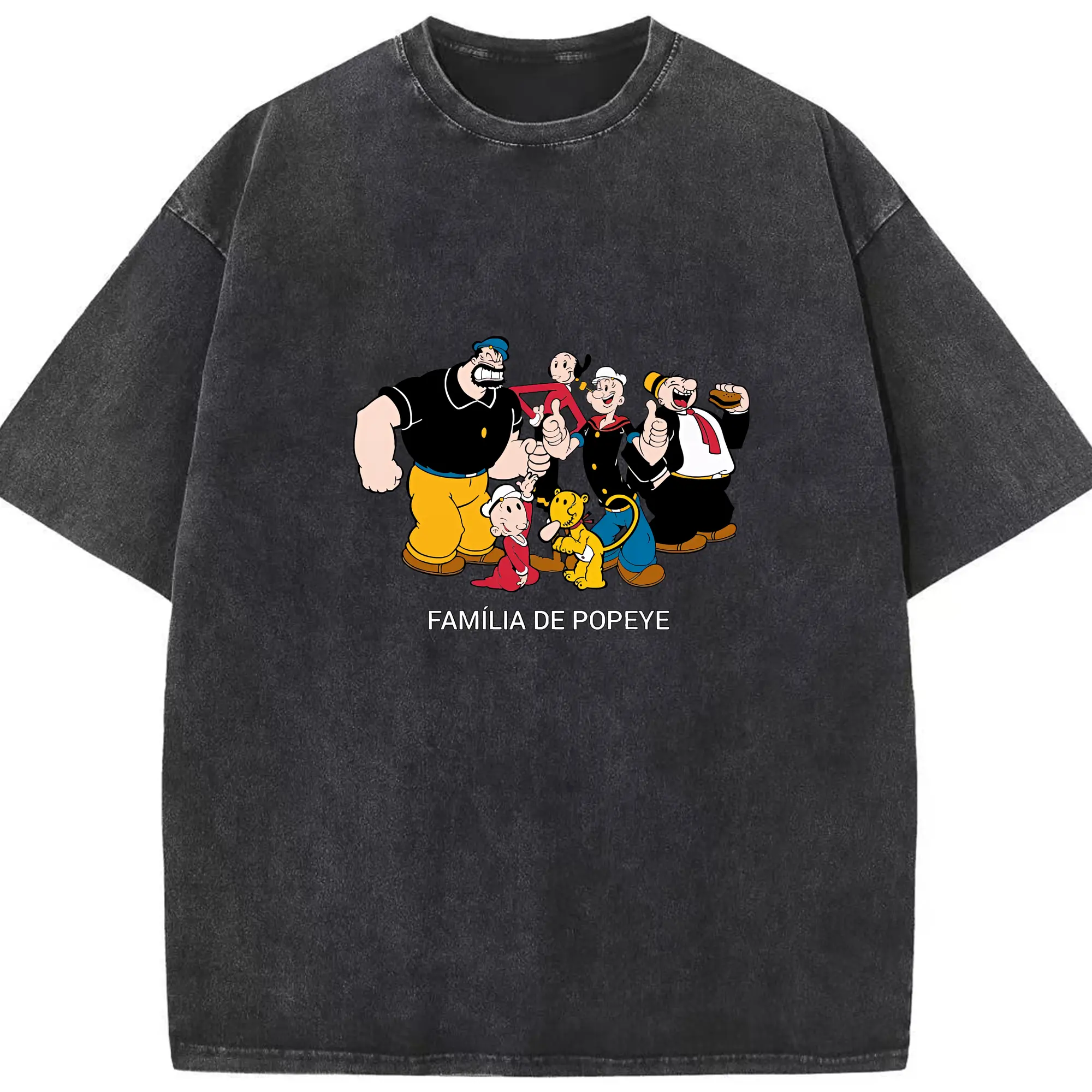 ポパイ グッズ ブルート - 綿100％ ヴィンテージ風 半袖Tシャツ ・ フロントプリント ・ 柔らか肌触り ・ 通気性 快適 ・ スポーツ カジュアル 外出用