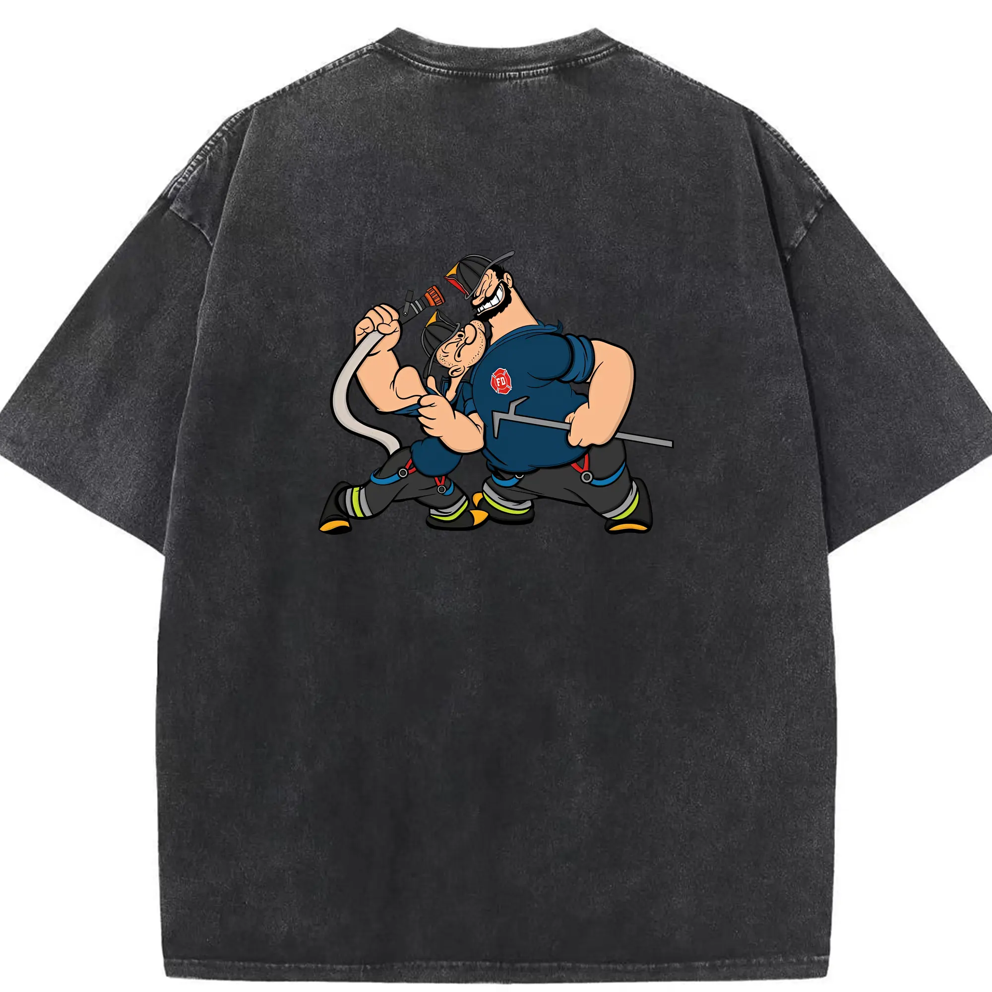 ポパイ グッズ ブルート - 綿100％ ヴィンテージ風 半袖Tシャツ ・ 背面プリント ・ 柔らか肌触り ・ 通気性 快適 ・ スポーツ カジュアル 外出用