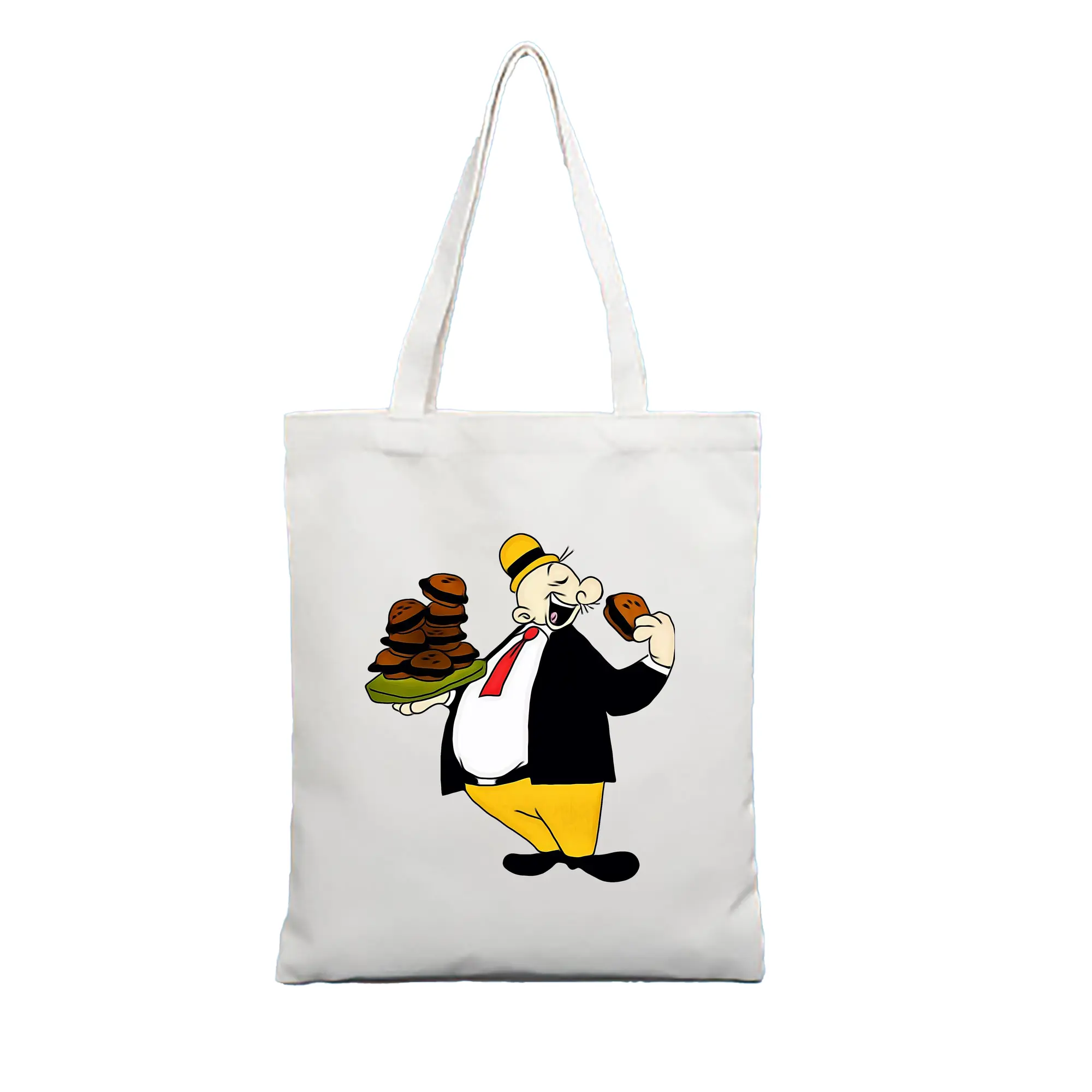 ポパイ グッズ ウィンピー - 縦型キャンバス手提げバッグ（トートバッグ） ・ キャンバス素材 ・ ショッピング用 ・ 軽量 丈夫 お手入れ簡単
