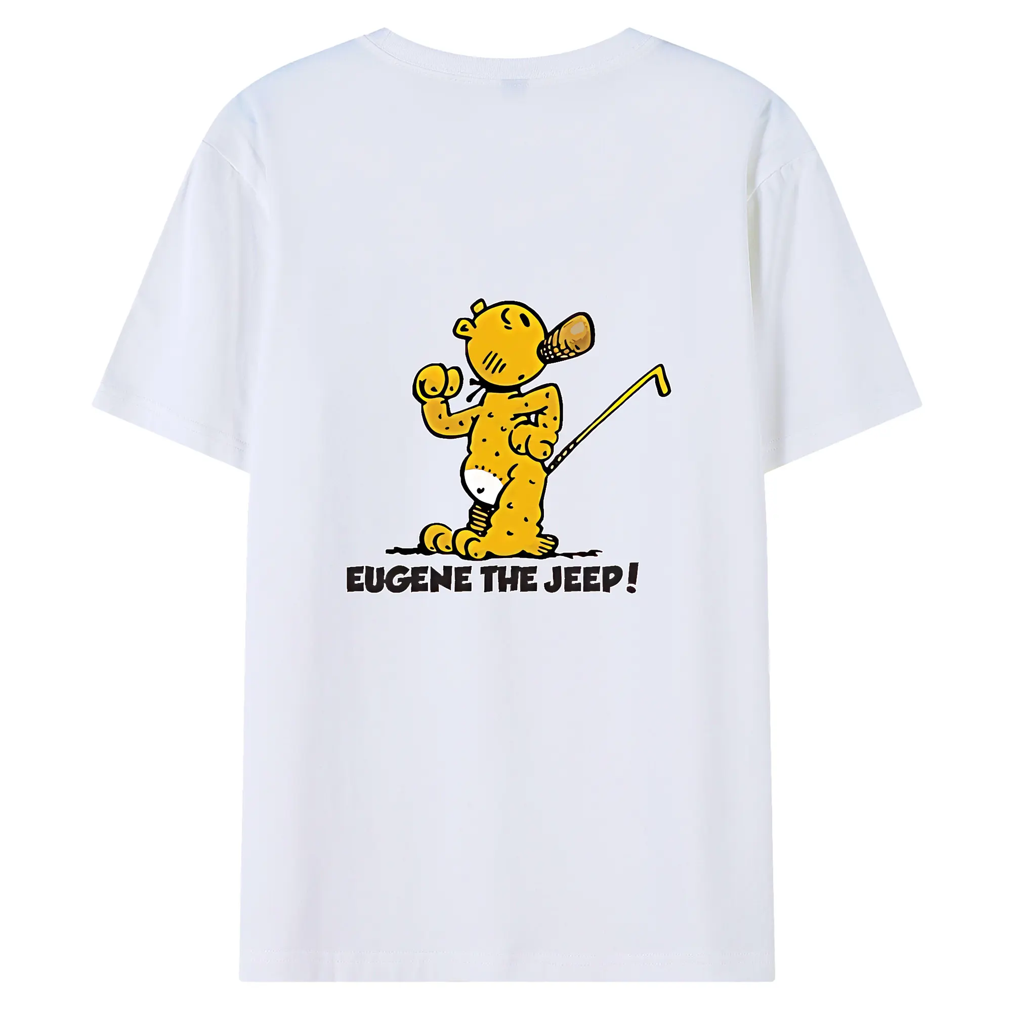 ポパイ グッズ ユージーン・ザ・ジープ - 綿100％ 半袖Tシャツ ・ バックプリント ・ 快適 通気性 ・ 日常使い 散歩 スポーツ用