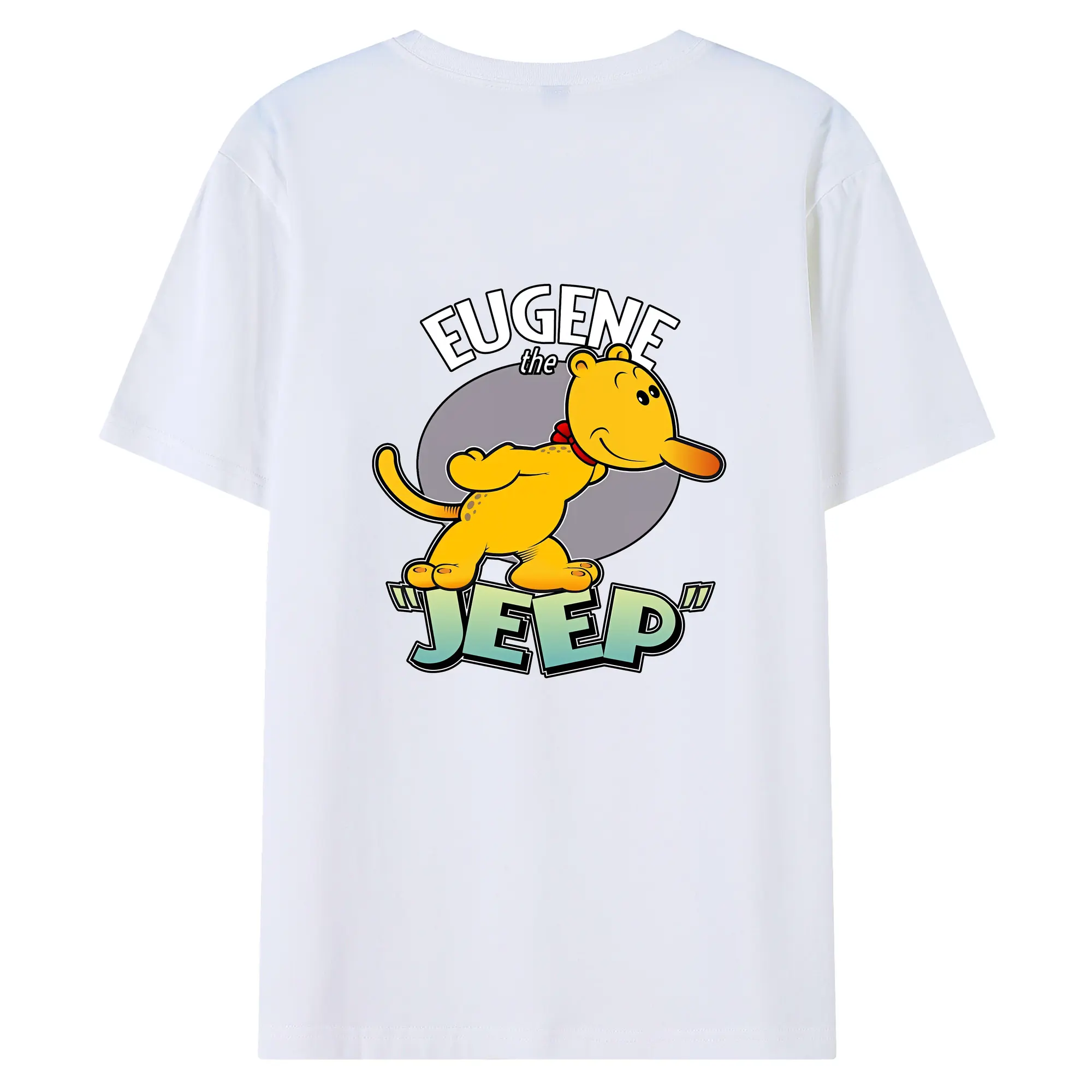 ポパイ グッズ ユージーン・ザ・ジープ - 綿100％ 半袖Tシャツ ・ バックプリント ・ 快適 通気性 ・ 日常使い 散歩 スポーツ用