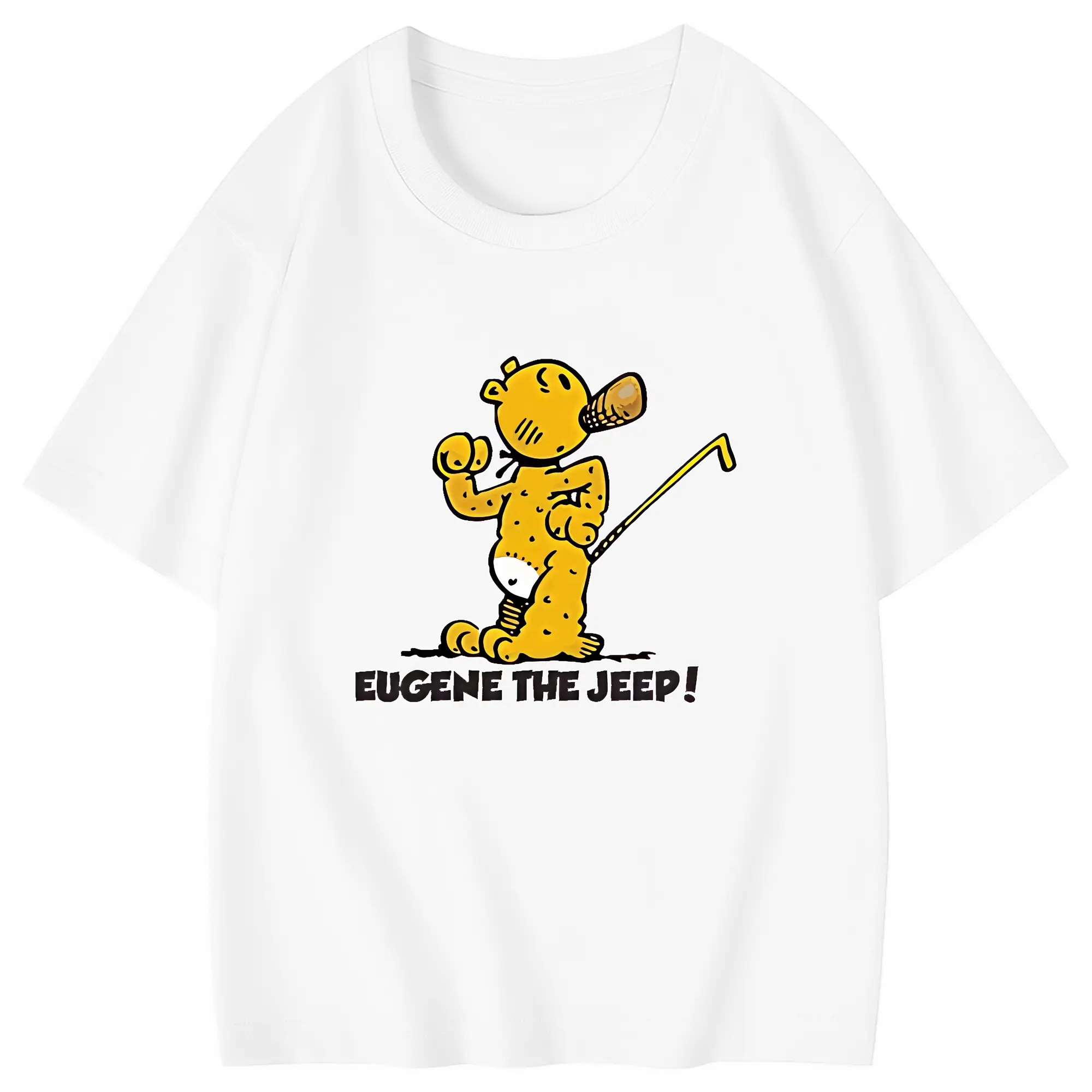 ポパイ グッズ ユージーン・ザ・ジープ - 綿100％ キッズTシャツ ・ フロントプリント ・ 快適 通気性 ・ スポーツ カジュアル 散歩用