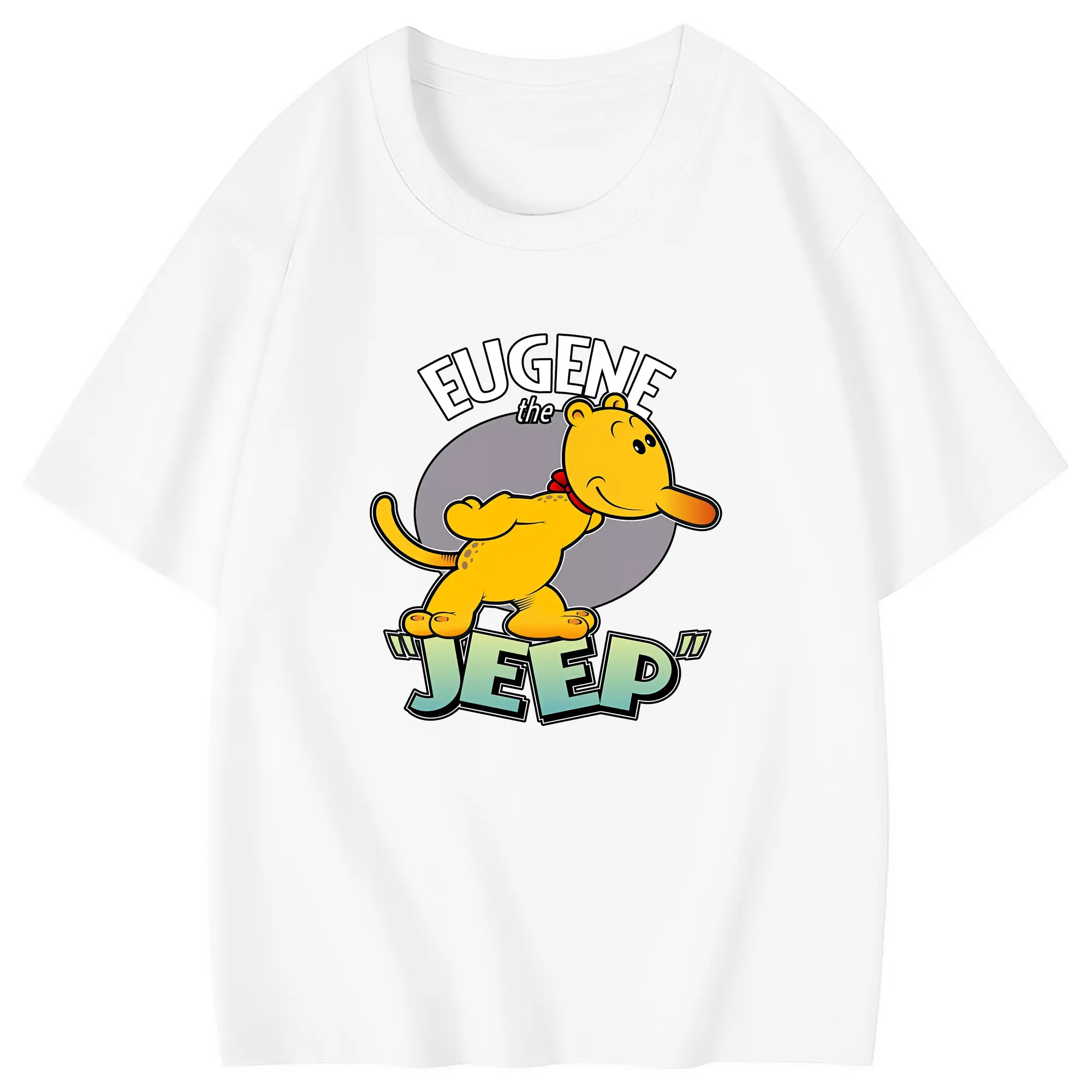 ポパイ グッズ ユージーン・ザ・ジープ - 綿100％ キッズTシャツ ・ フロントプリント ・ 快適 通気性 ・ スポーツ カジュアル 散歩用