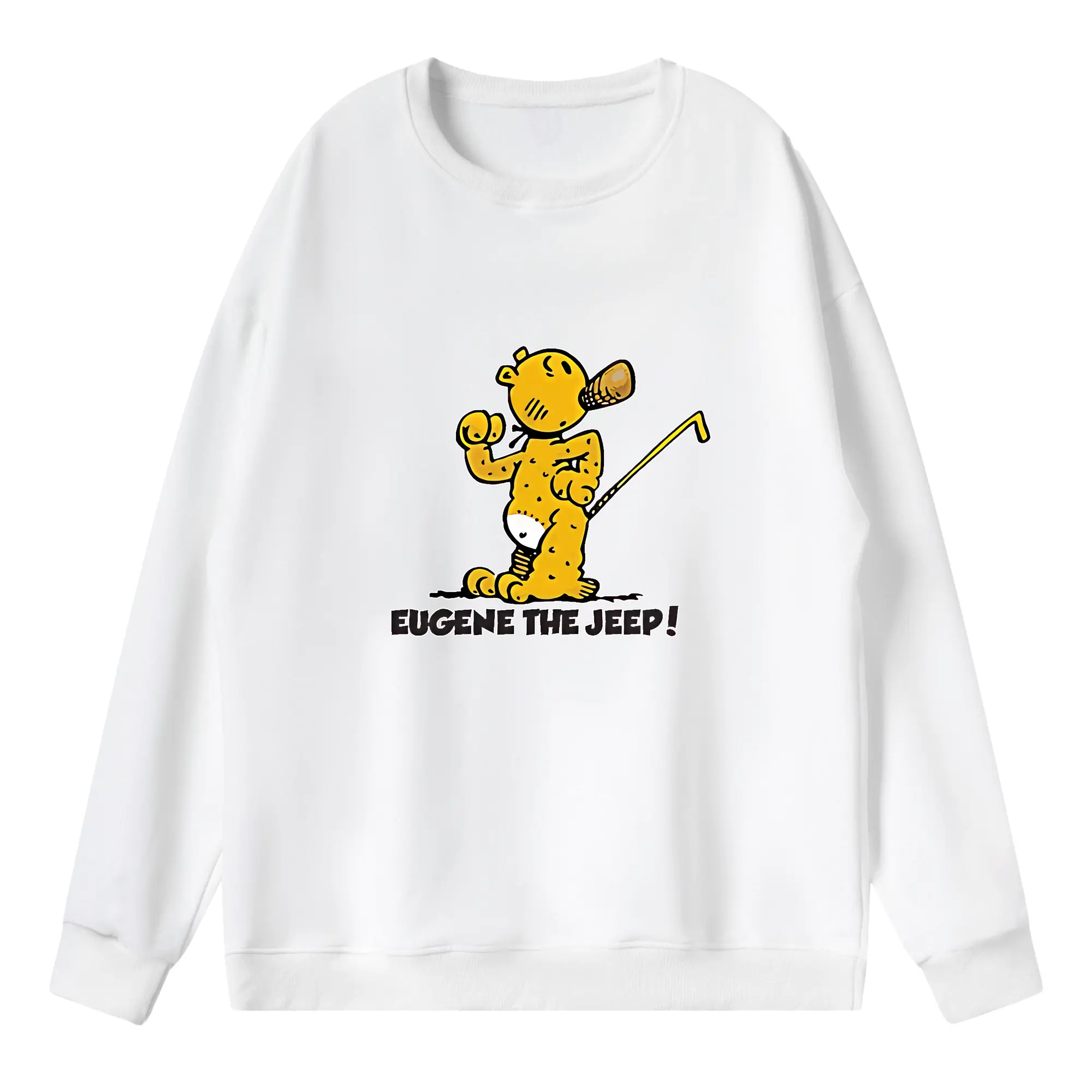 ポパイ グッズ ユージーン・ザ・ジープ - 薄手 クルーネック スウェット 裏毛260g · ポリエステル 春秋向け カジュアル 男女兼用 · トレーナー デイリー スポーツ 散歩に最適