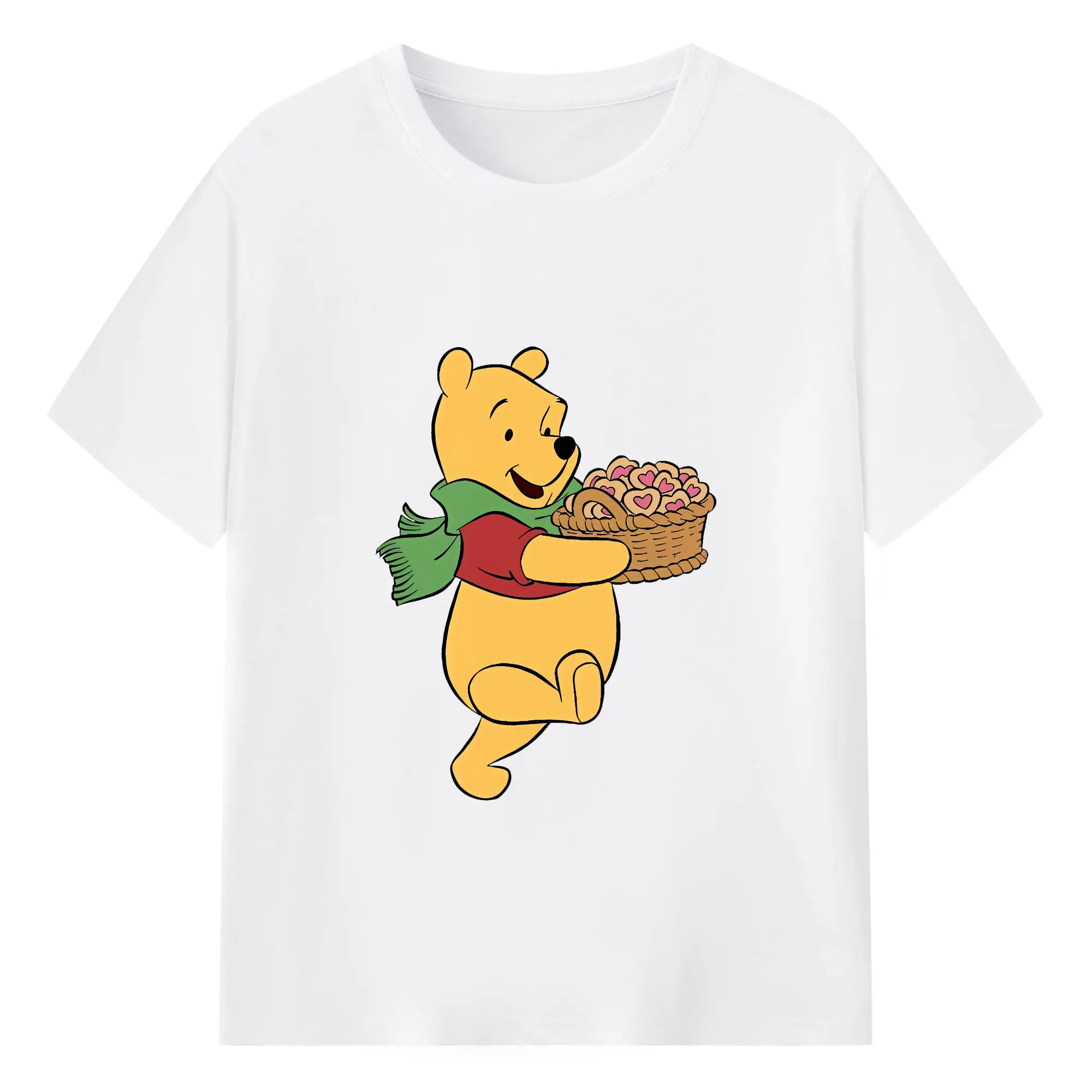 プーさん グッズ くまのプーさん - 綿100％ 半袖Tシャツ ・ フロントプリント ・ 快適 通気性 ・ 日常使い 散歩 スポーツ用