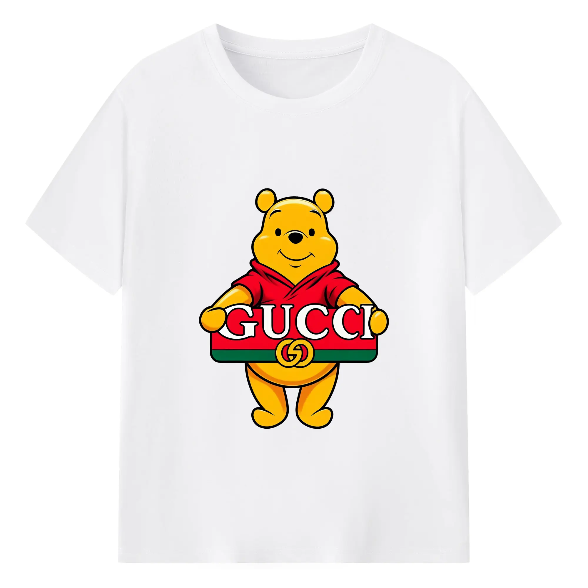 プーさん グッズ くまのプーさん - 綿100％ 半袖Tシャツ ・ フロントプリント ・ 快適 通気性 ・ 日常使い 散歩 スポーツ用