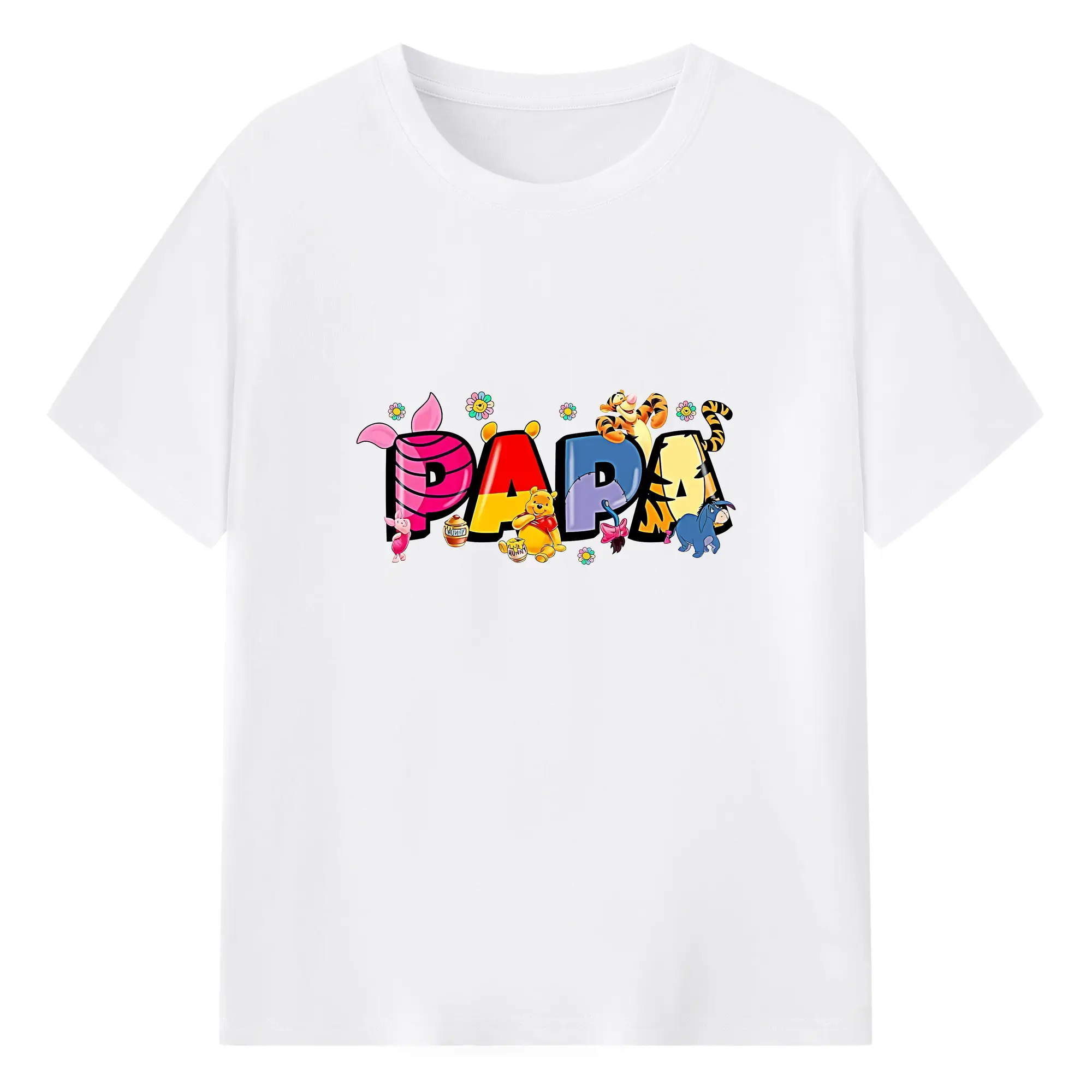 プーさん グッズ くまのプーさん - 綿100％ 半袖Tシャツ ・ フロントプリント ・ 快適 通気性 ・ 日常使い 散歩 スポーツ用