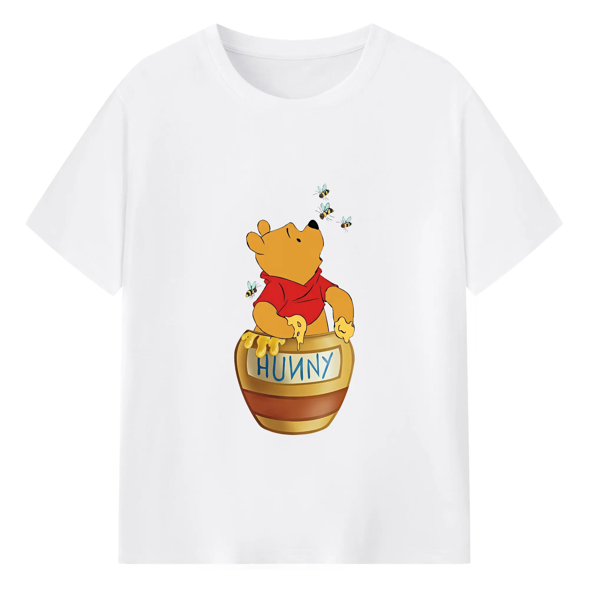 プーさん グッズ くまのプーさん - 綿100％ 半袖Tシャツ ・ フロントプリント ・ 快適 通気性 ・ 日常使い 散歩 スポーツ用