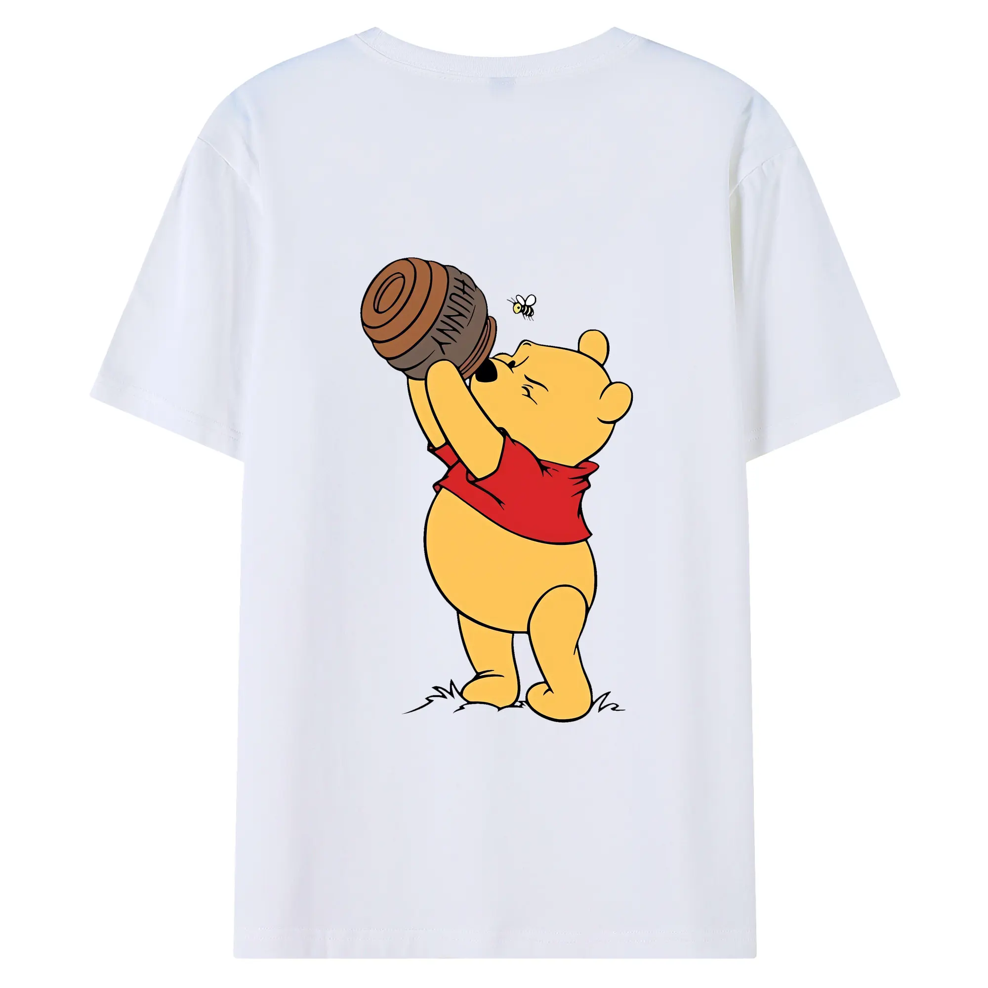 プーさん グッズ くまのプーさん - 綿100％ 半袖Tシャツ ・ バックプリント ・ 快適 通気性 ・ 日常使い 散歩 スポーツ用