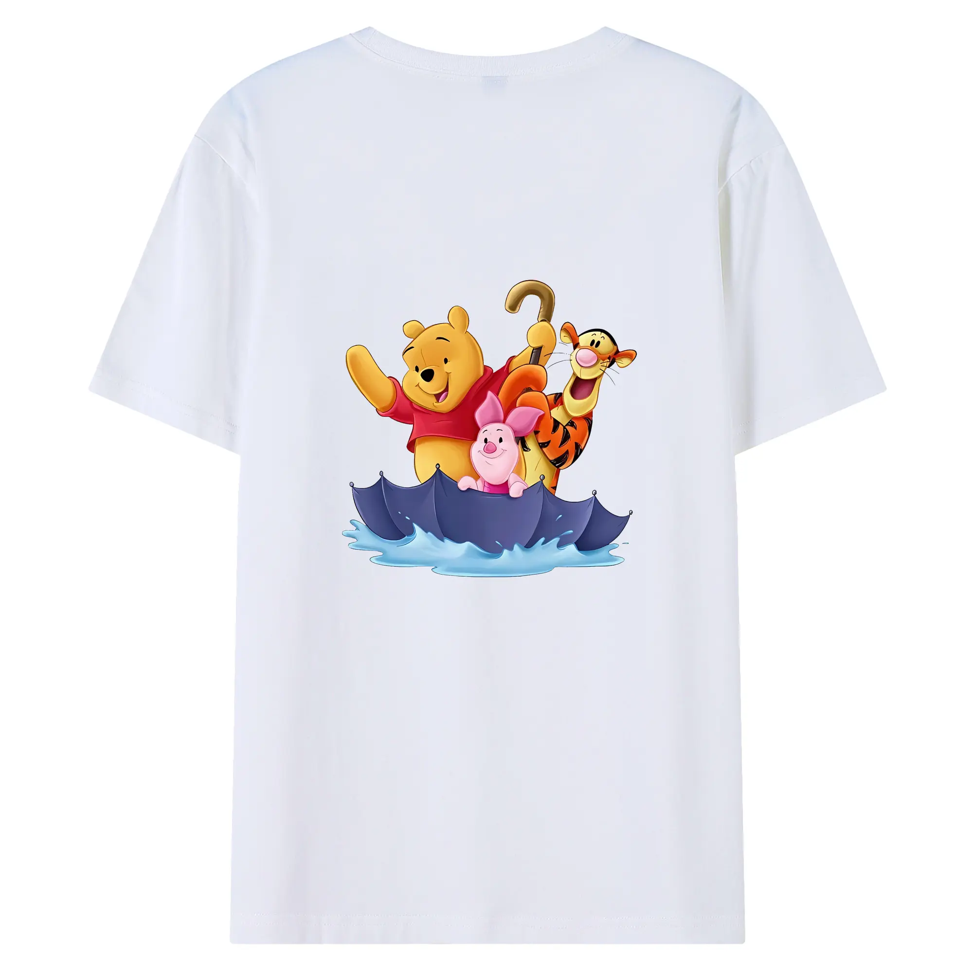 プーさん グッズ くまのプーさん - 綿100％ 半袖Tシャツ ・ バックプリント ・ 快適 通気性 ・ 日常使い 散歩 スポーツ用