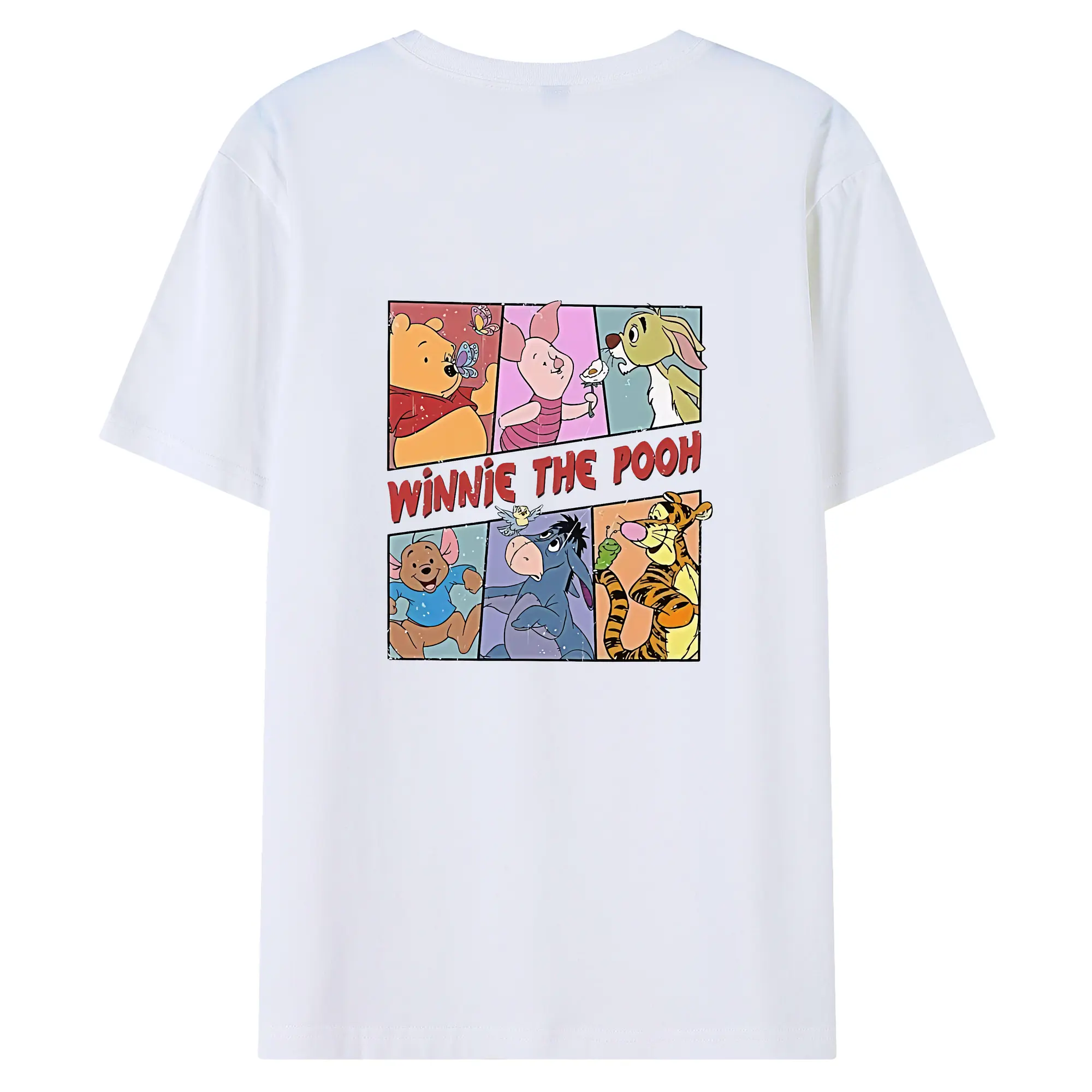 プーさん グッズ くまのプーさん - 綿100％ 半袖Tシャツ ・ バックプリント ・ 快適 通気性 ・ 日常使い 散歩 スポーツ用