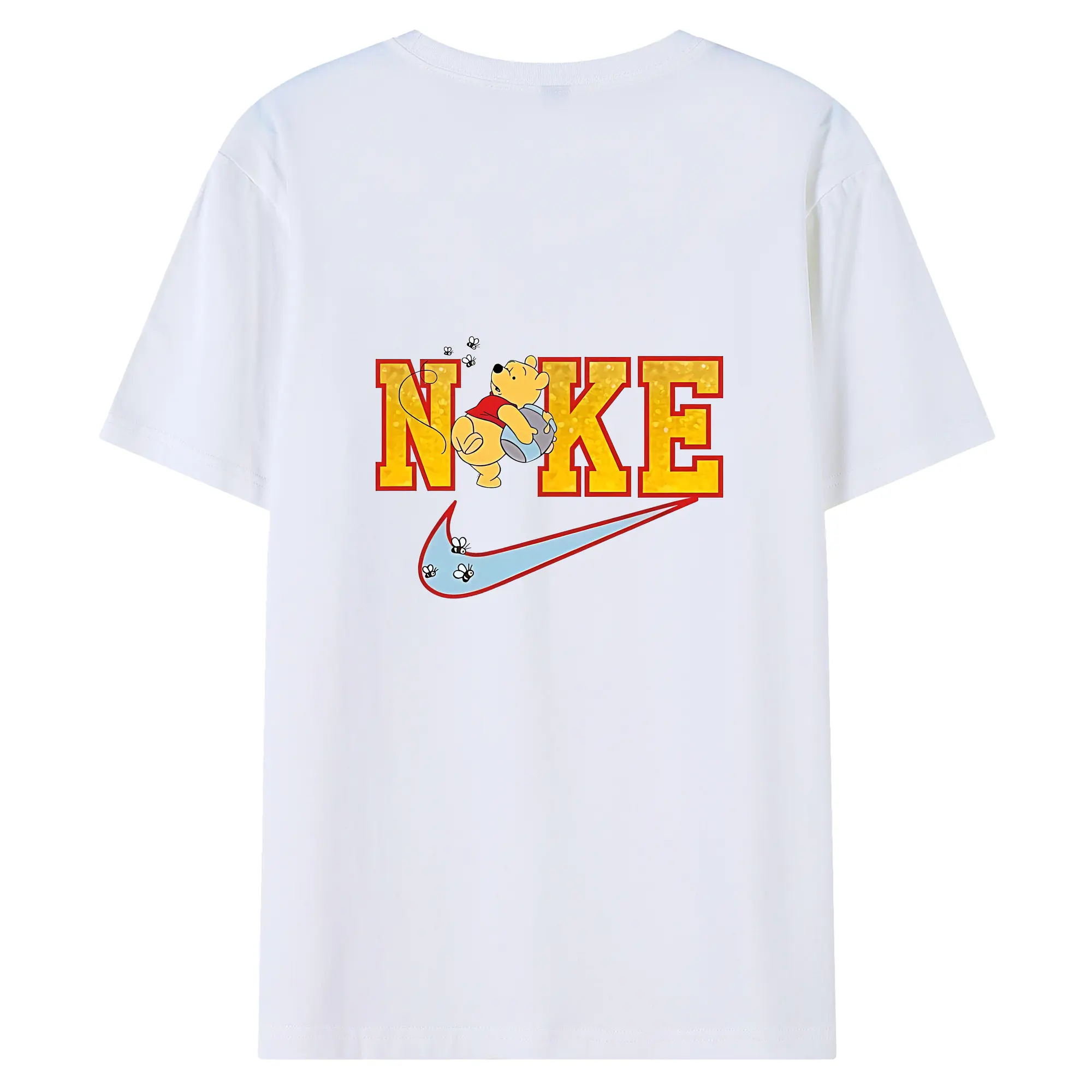 プーさん グッズ くまのプーさん - 綿100％ 半袖Tシャツ ・ バックプリント ・ 快適 通気性 ・ 日常使い 散歩 スポーツ用