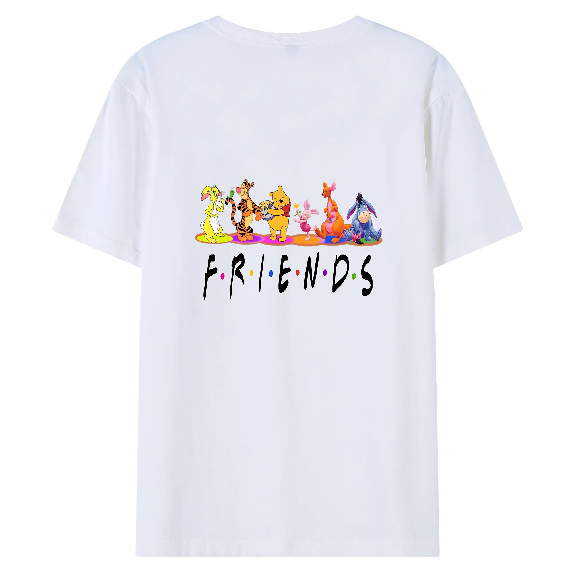 プーさん グッズ くまのプーさん - 綿100％ 半袖Tシャツ ・ バックプリント ・ 快適 通気性 ・ 日常使い 散歩 スポーツ用