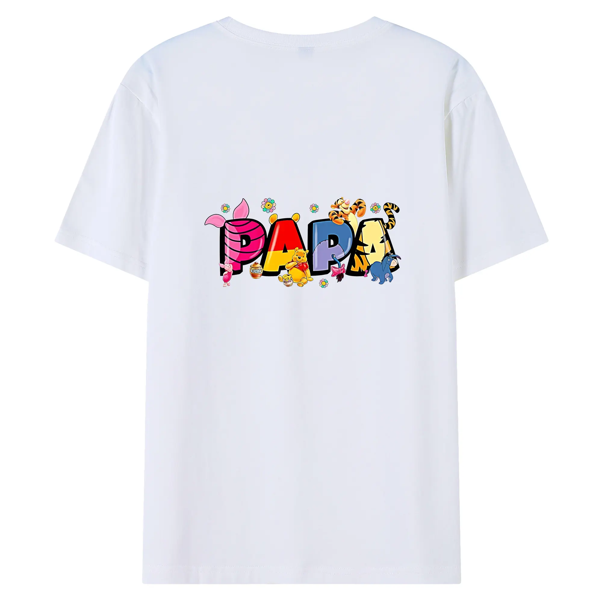 プーさん グッズ くまのプーさん - 綿100％ 半袖Tシャツ ・ バックプリント ・ 快適 通気性 ・ 日常使い 散歩 スポーツ用