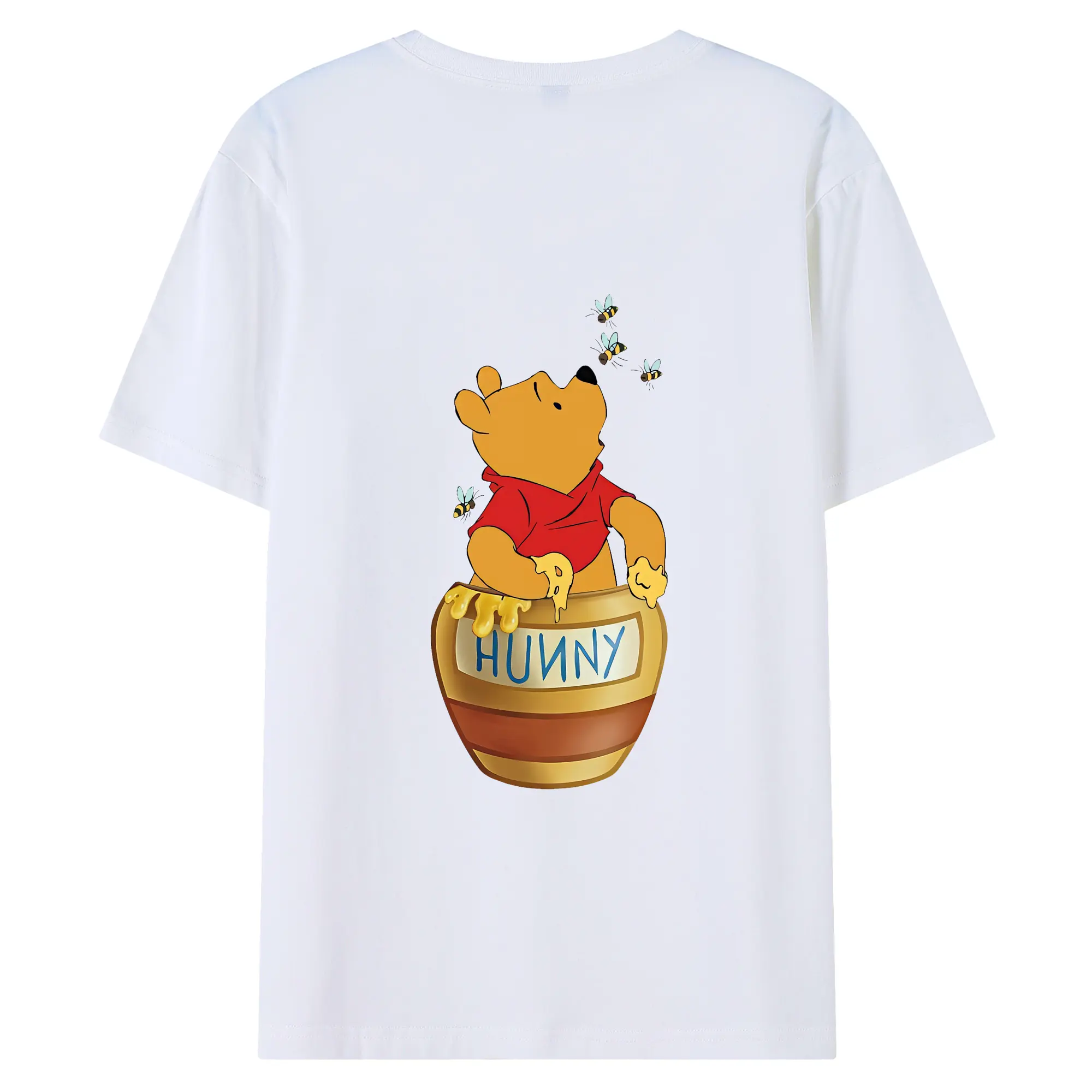 プーさん グッズ くまのプーさん - 綿100％ 半袖Tシャツ ・ バックプリント ・ 快適 通気性 ・ 日常使い 散歩 スポーツ用