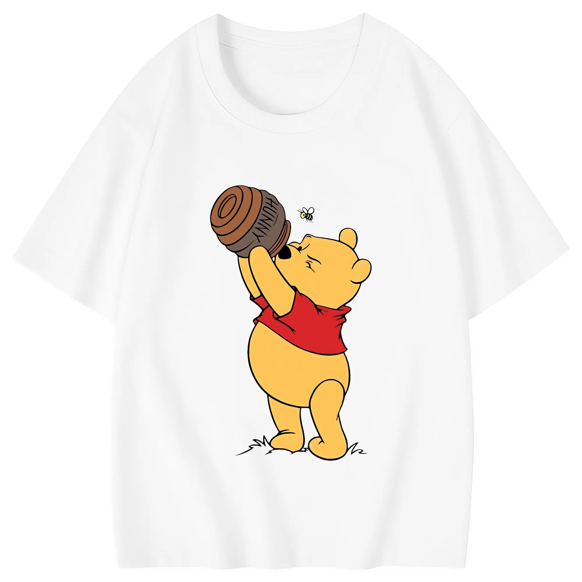 プーさん グッズ くまのプーさん - 綿100％ キッズTシャツ ・ フロントプリント ・ 快適 通気性 ・ スポーツ カジュアル 散歩用