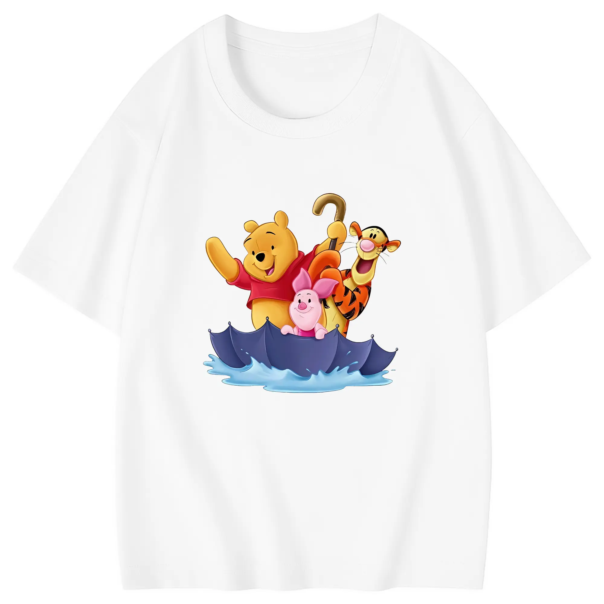 プーさん グッズ くまのプーさん - 綿100％ キッズTシャツ ・ フロントプリント ・ 快適 通気性 ・ スポーツ カジュアル 散歩用