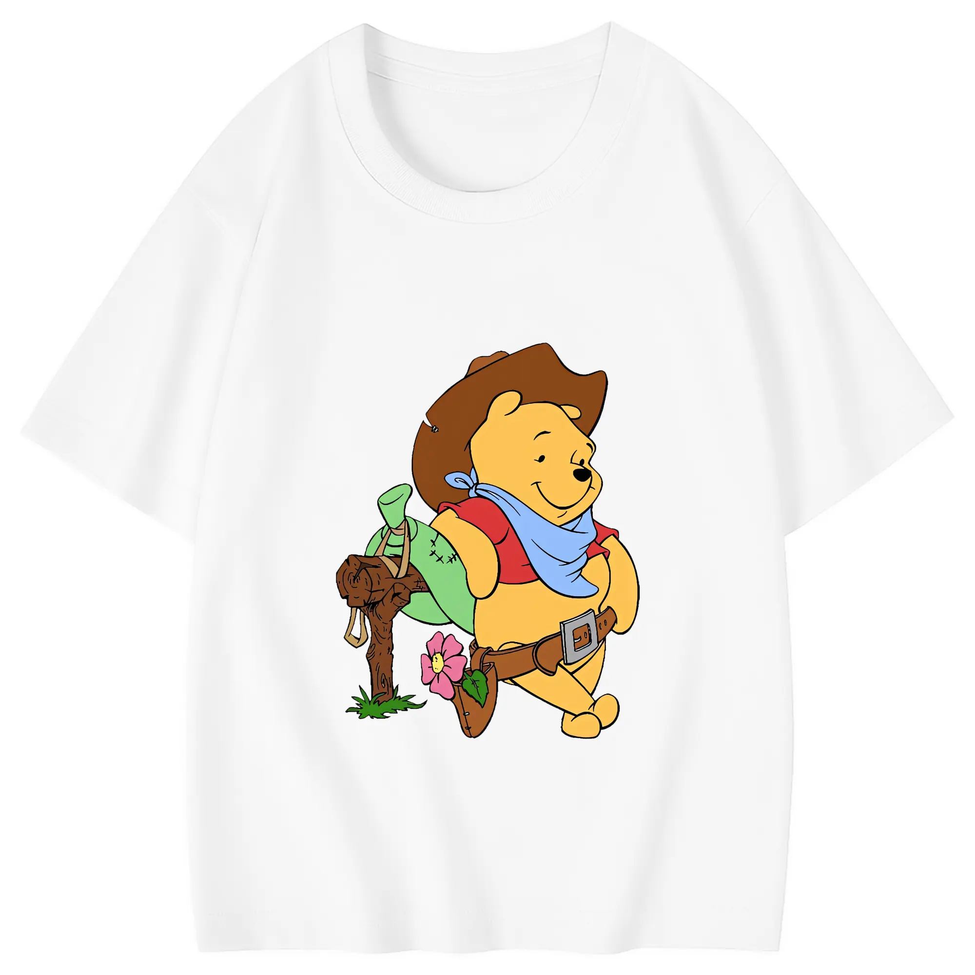 プーさん グッズ くまのプーさん - 綿100％ キッズTシャツ ・ フロントプリント ・ 快適 通気性 ・ スポーツ カジュアル 散歩用