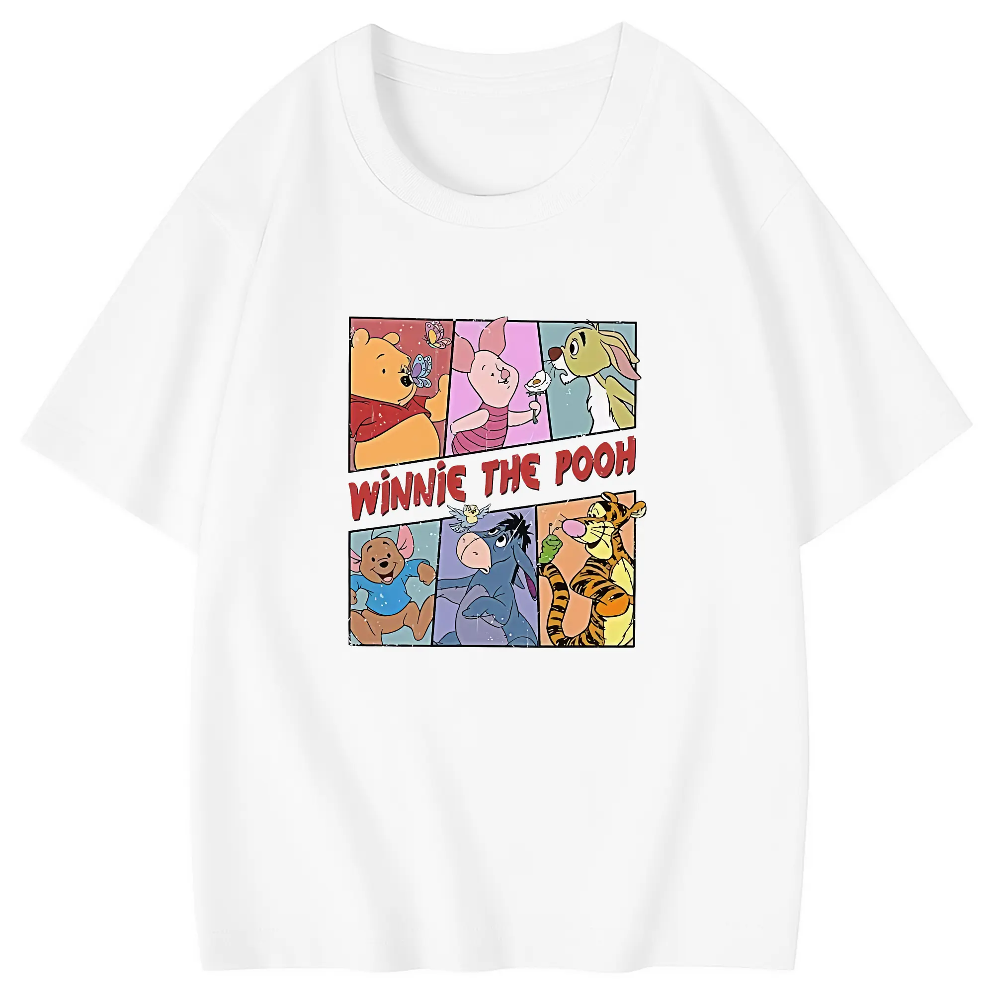 プーさん グッズ くまのプーさん - 綿100％ キッズTシャツ ・ フロントプリント ・ 快適 通気性 ・ スポーツ カジュアル 散歩用