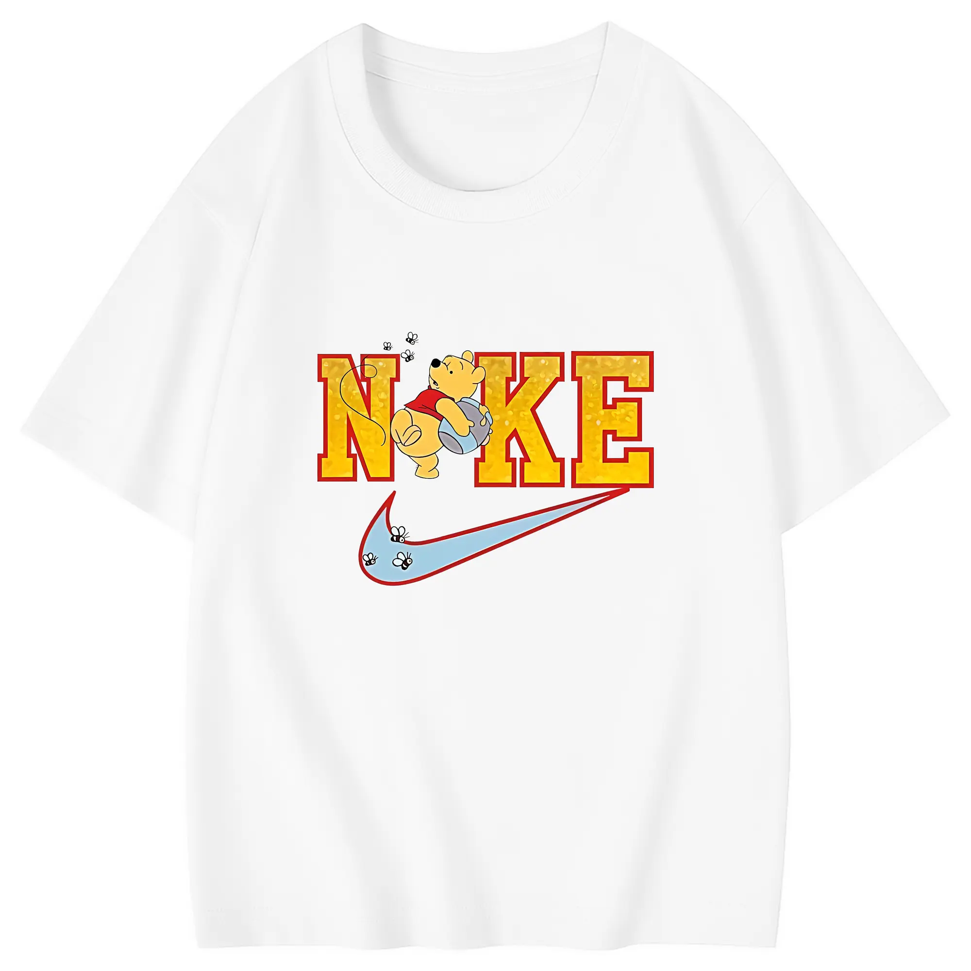 プーさん グッズ くまのプーさん - 綿100％ キッズTシャツ ・ フロントプリント ・ 快適 通気性 ・ スポーツ カジュアル 散歩用