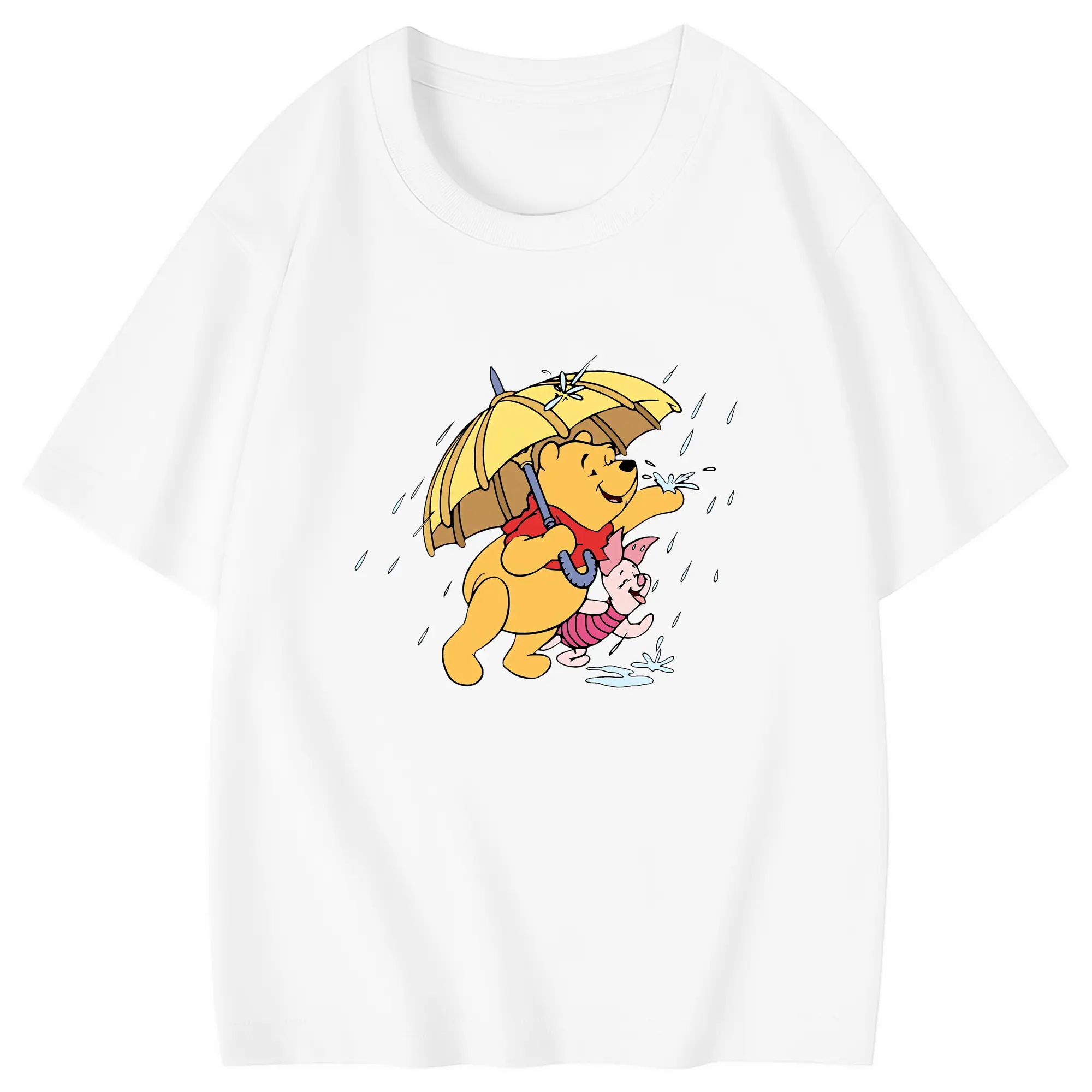 プーさん グッズ くまのプーさん - 綿100％ キッズTシャツ ・ フロントプリント ・ 快適 通気性 ・ スポーツ カジュアル 散歩用